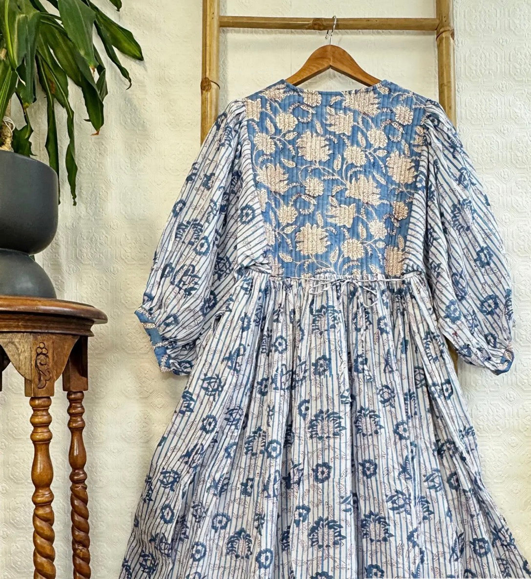 Blue Country Bib dress