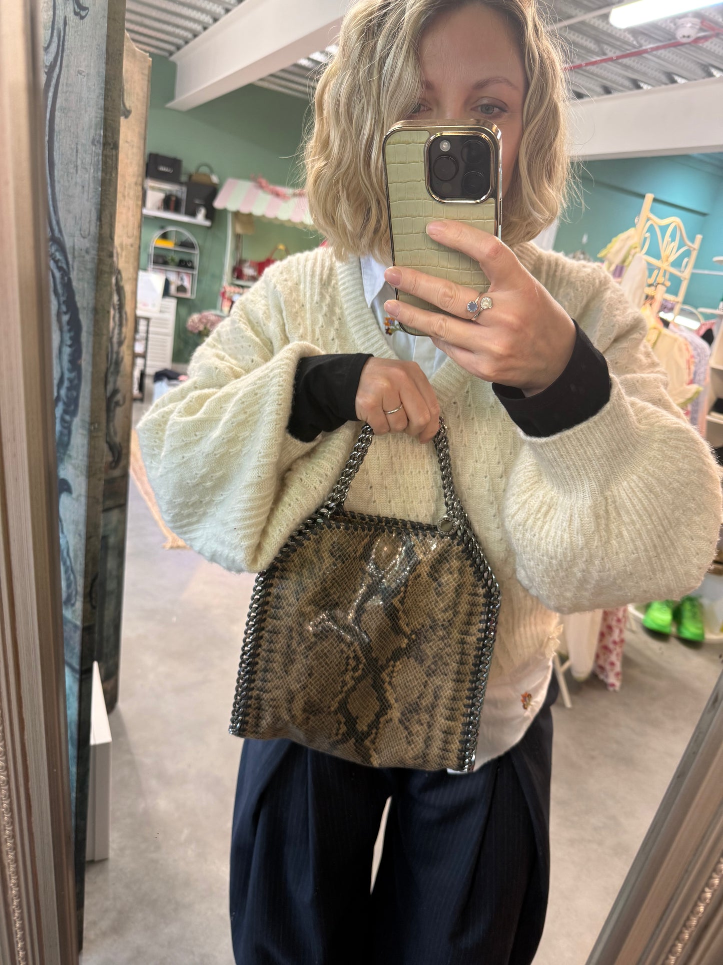 Stella McCartney Falabella mock snake