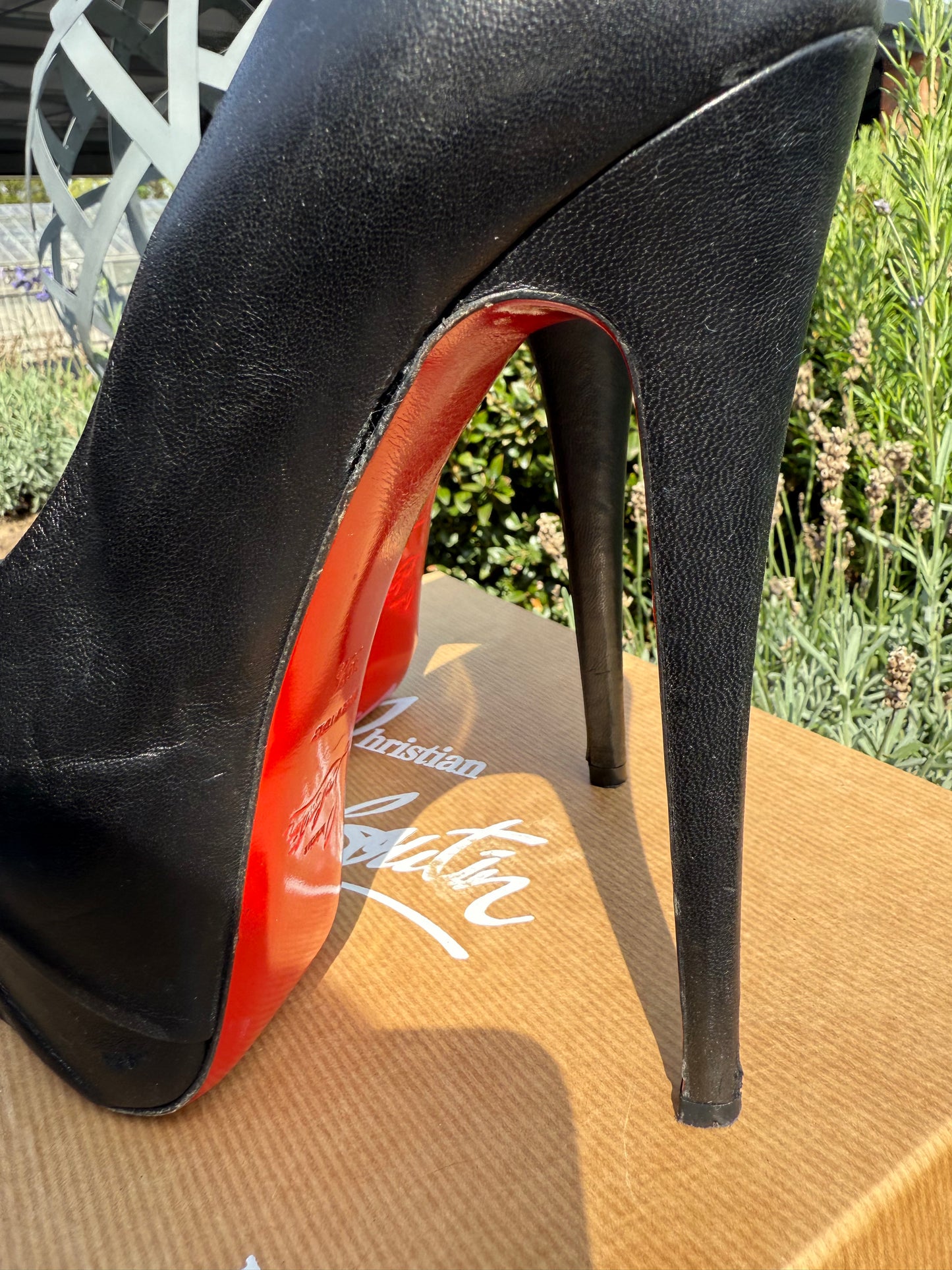 Christian Louboutin Peep-Toe Platform Heels – UK 39