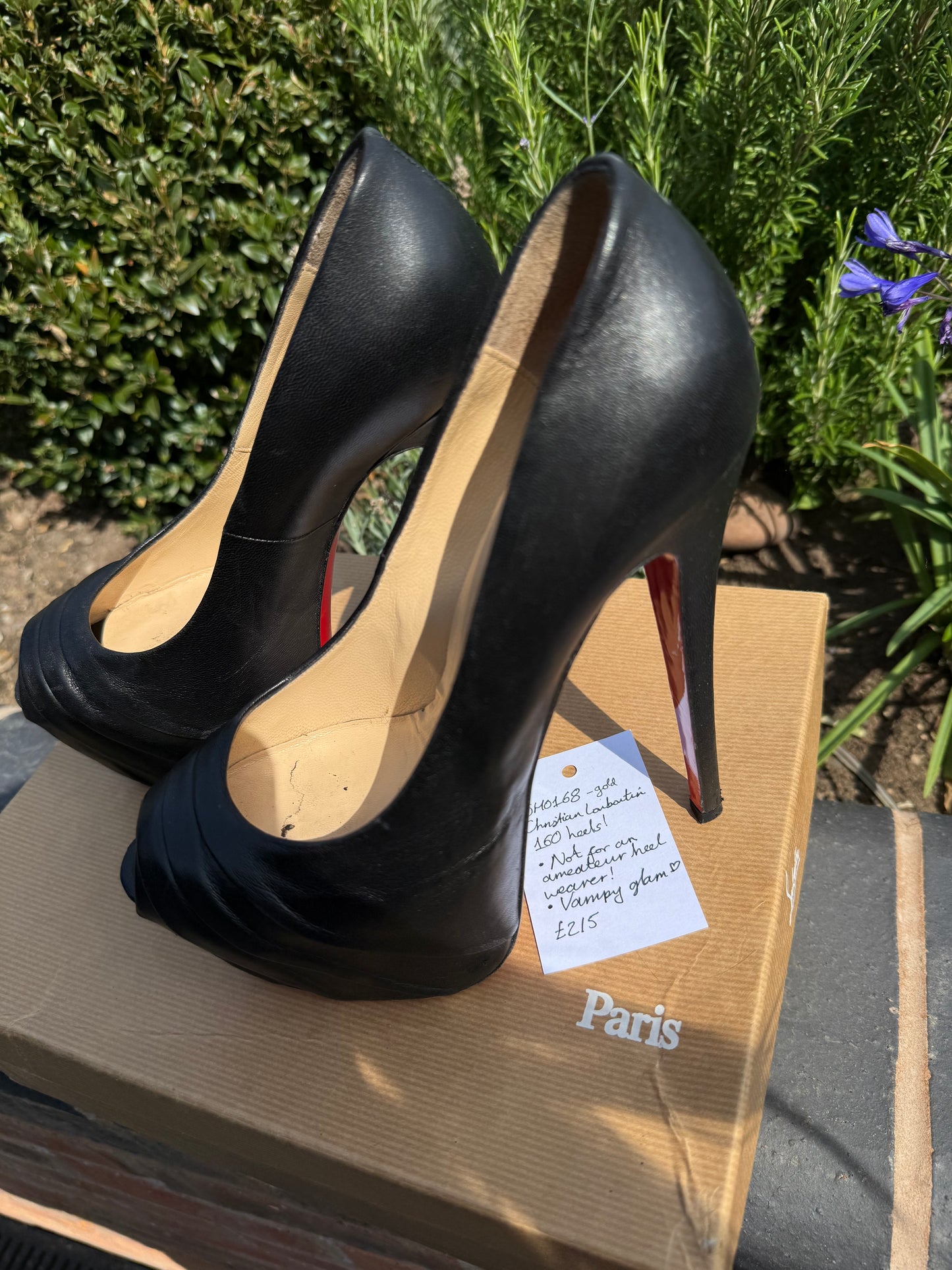 Christian Louboutin Peep-Toe Platform Heels – UK 39