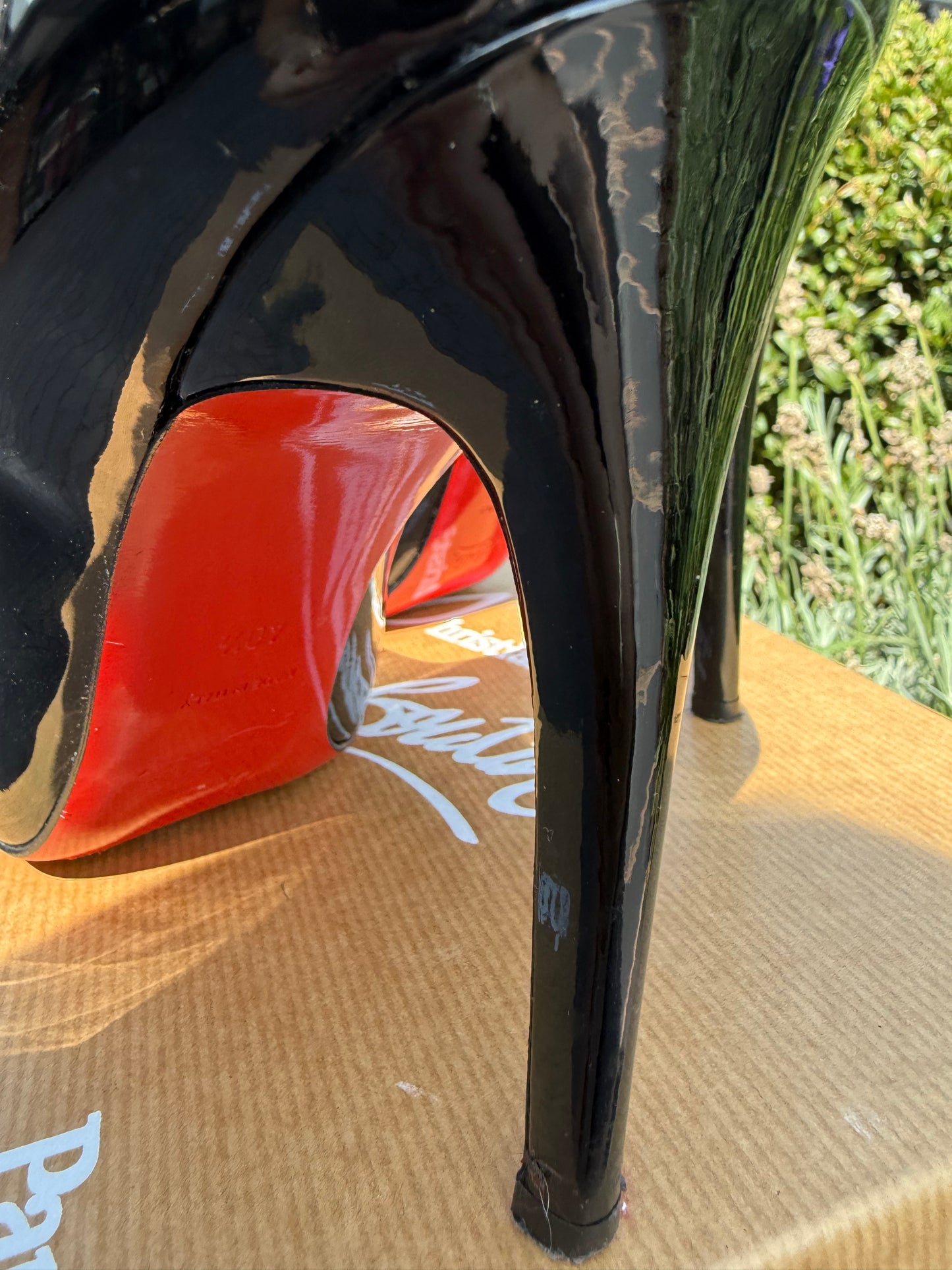 Christian Louboutin Black Patent So Kate Heels – UK 3