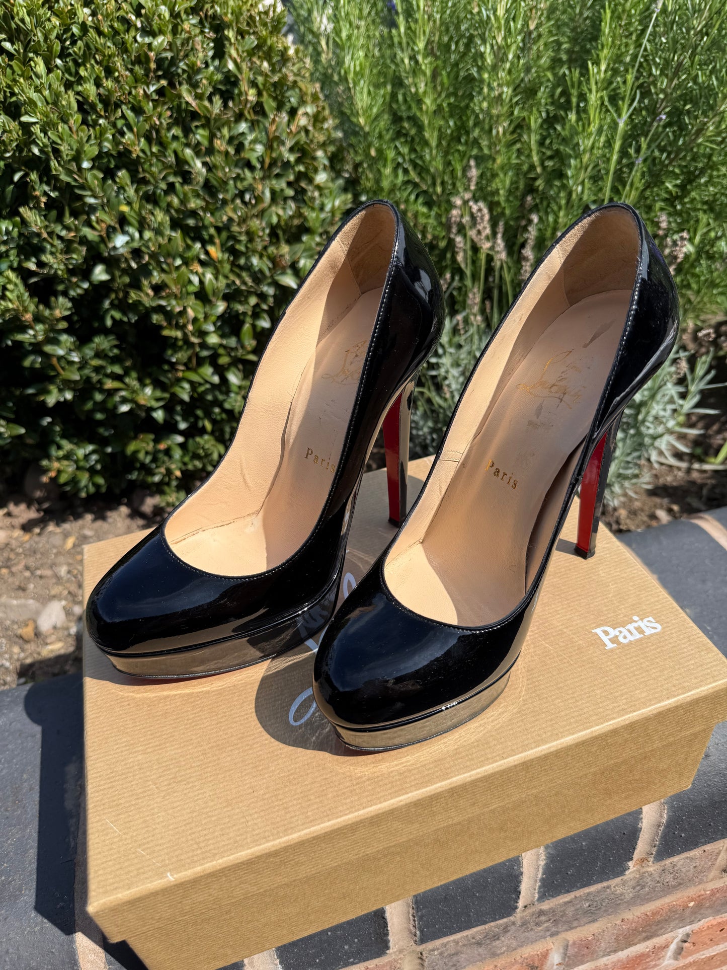 Christian Louboutin Black Patent Platform Pumps – UK 4.5 (EU 37.5)