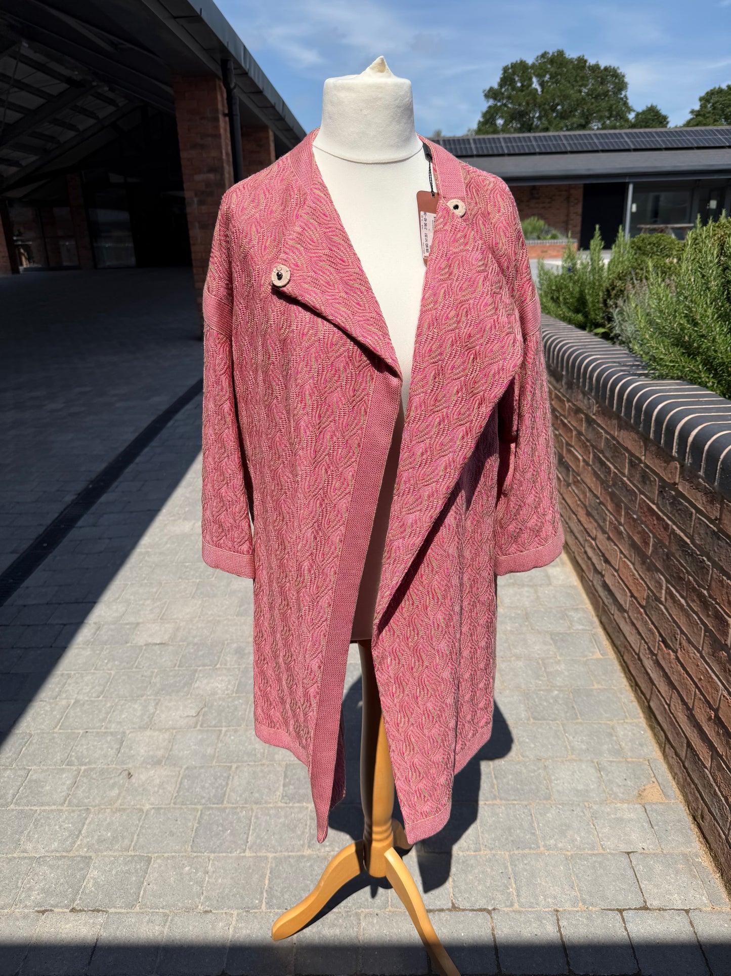 Missoni Textured Pink Cardigan – Size UK 10