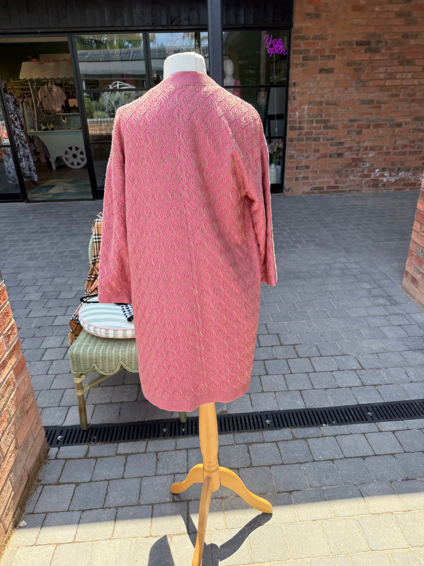 Missoni Textured Pink Cardigan – Size UK 10