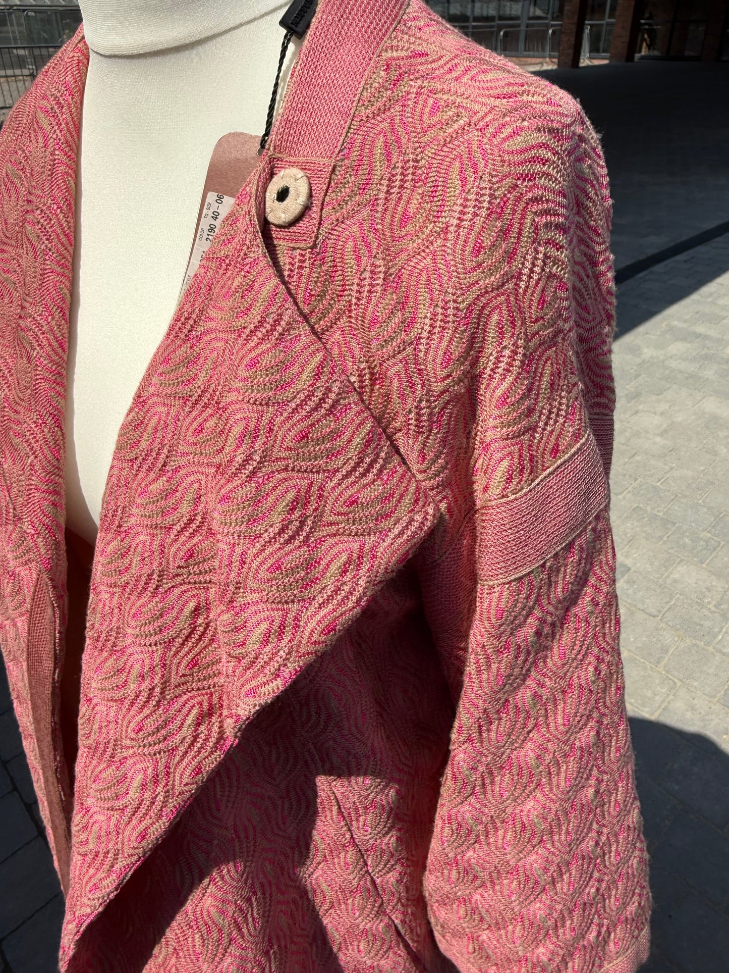 Missoni Textured Pink Cardigan – Size UK 10