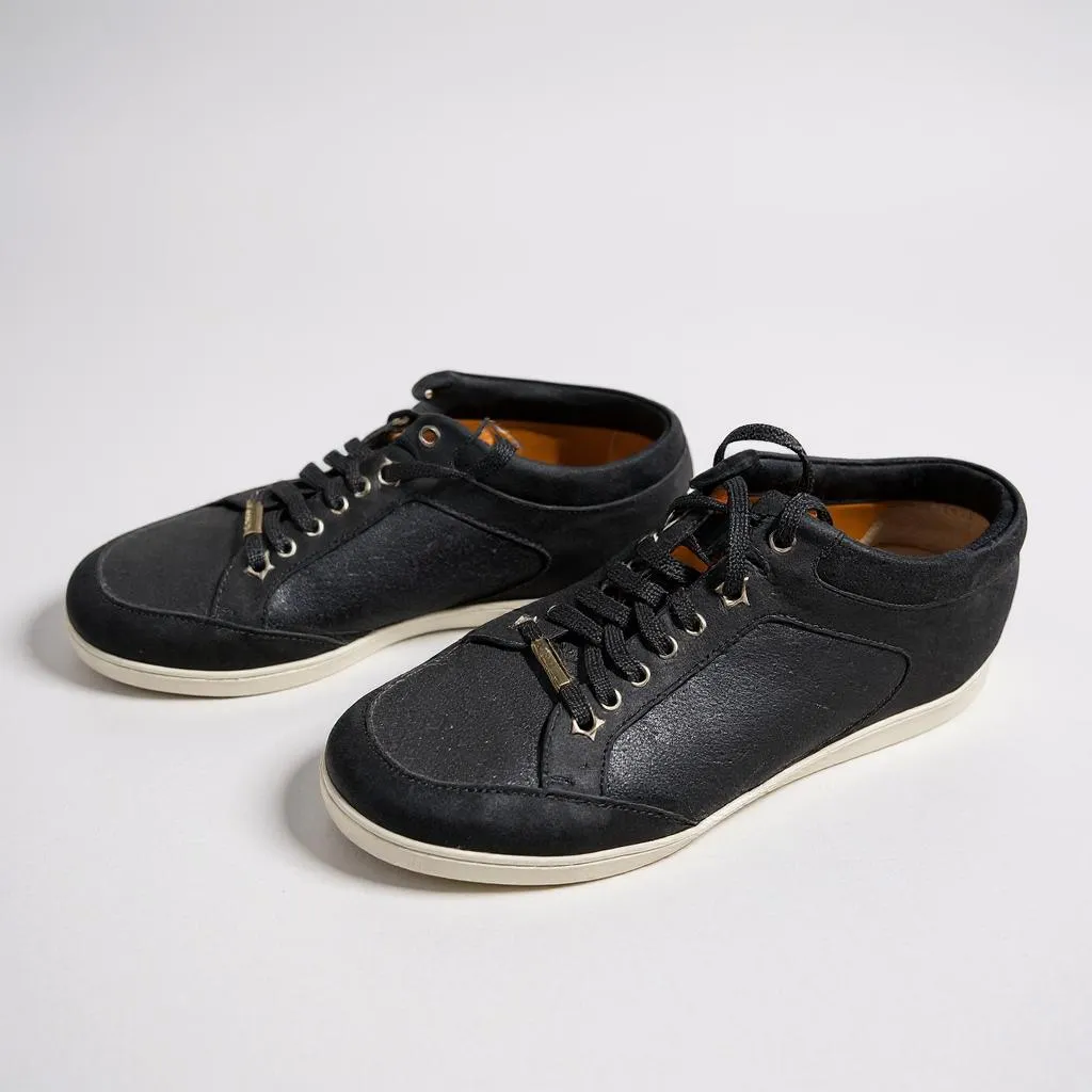 Jimmy Choo Black Suede glitter leather Sneakers – UK 7 (EU 40) –