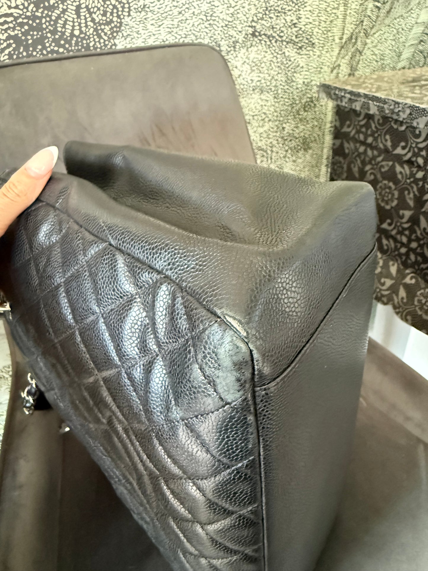 Chanel Grand Shopping Tote Rue Cambon in Black Caviar Leather