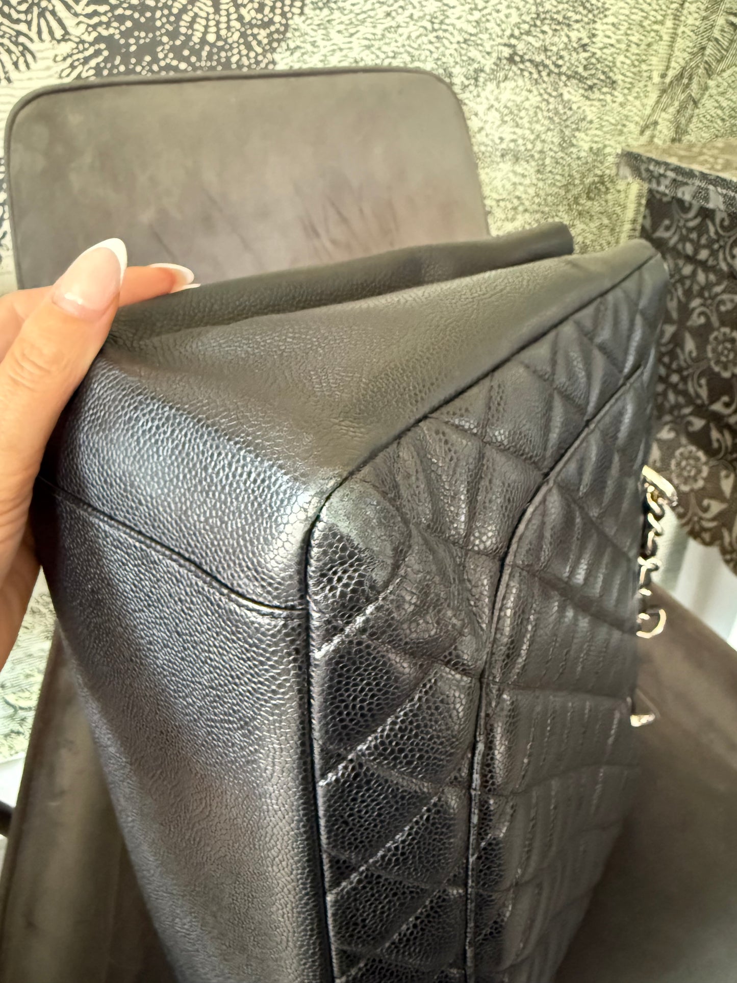 Chanel Grand Shopping Tote Rue Cambon in Black Caviar Leather