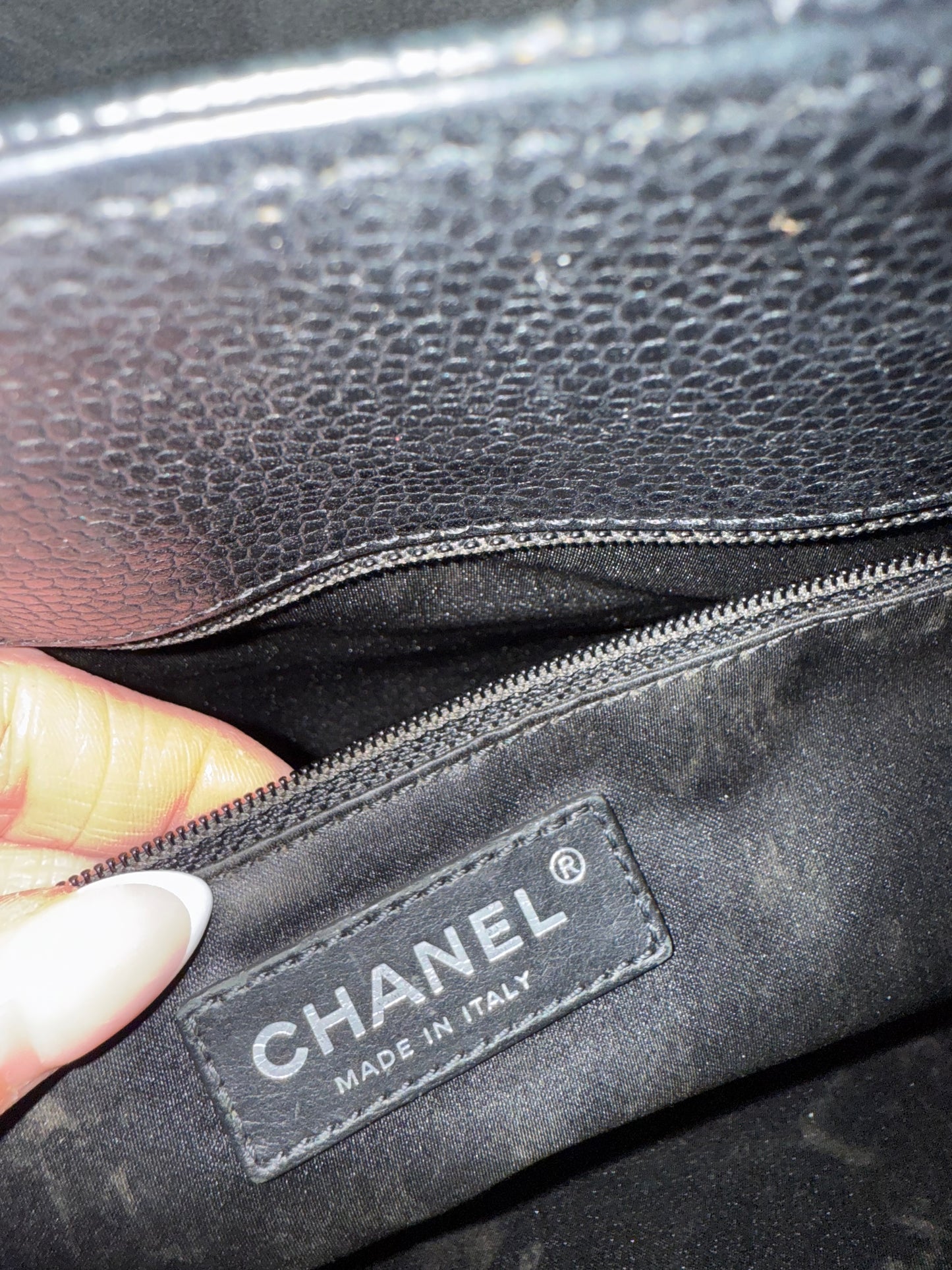 Chanel Grand Shopping Tote Rue Cambon in Black Caviar Leather