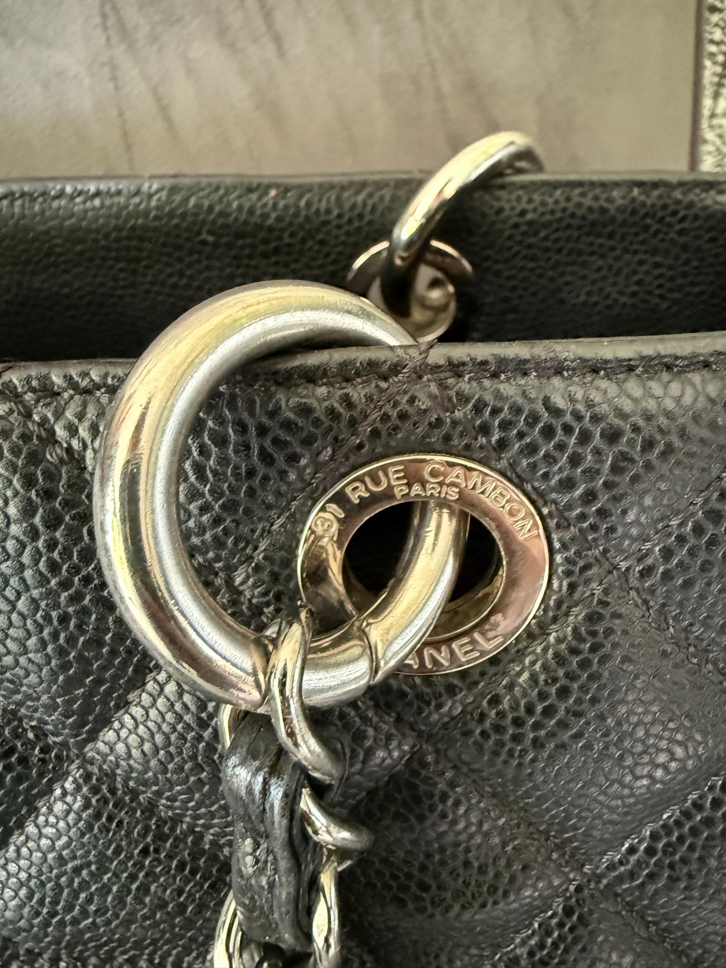 Chanel Grand Shopping Tote Rue Cambon in Black Caviar Leather