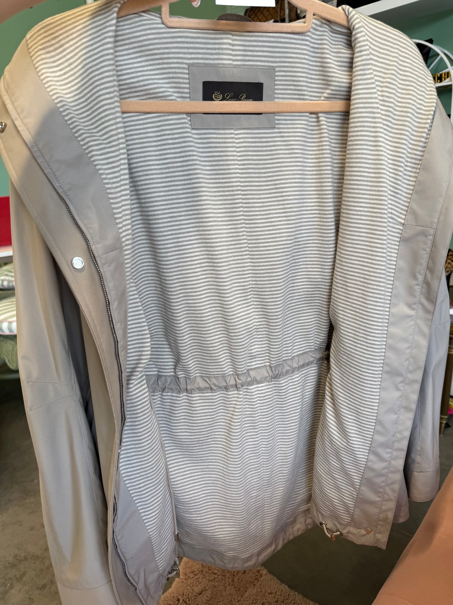 Loro Piana lightweight hooded jacket in IT42