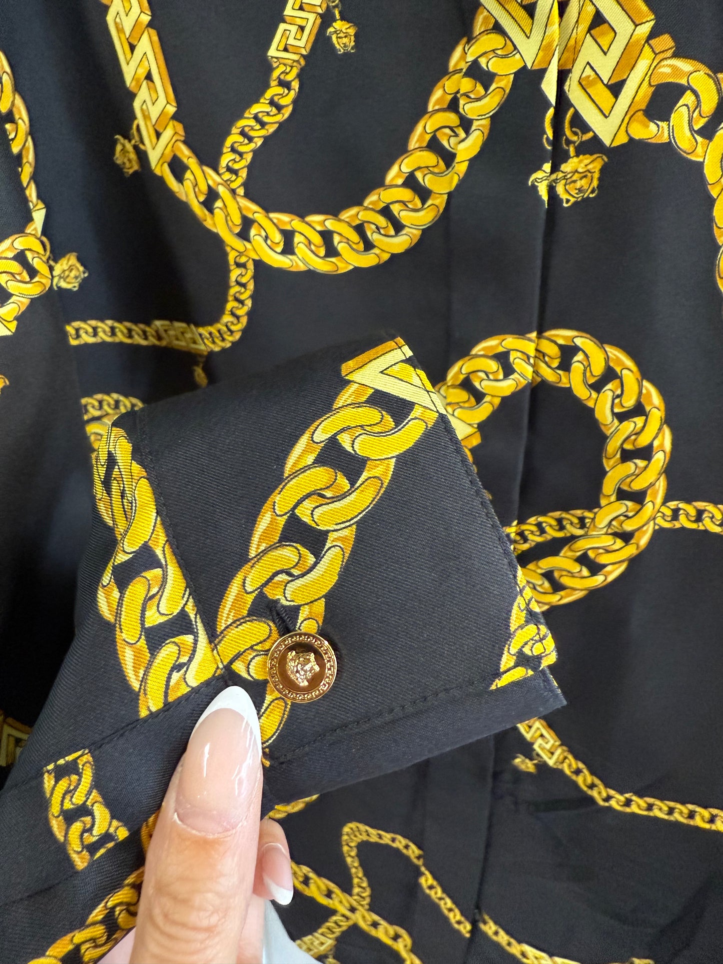 Versace silk shirt in UK10