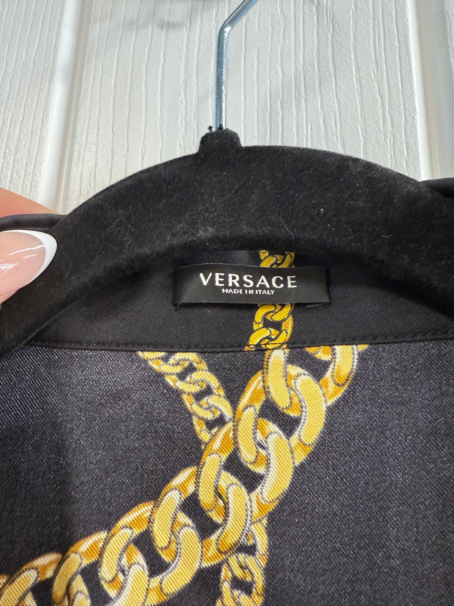 Versace silk shirt in UK10