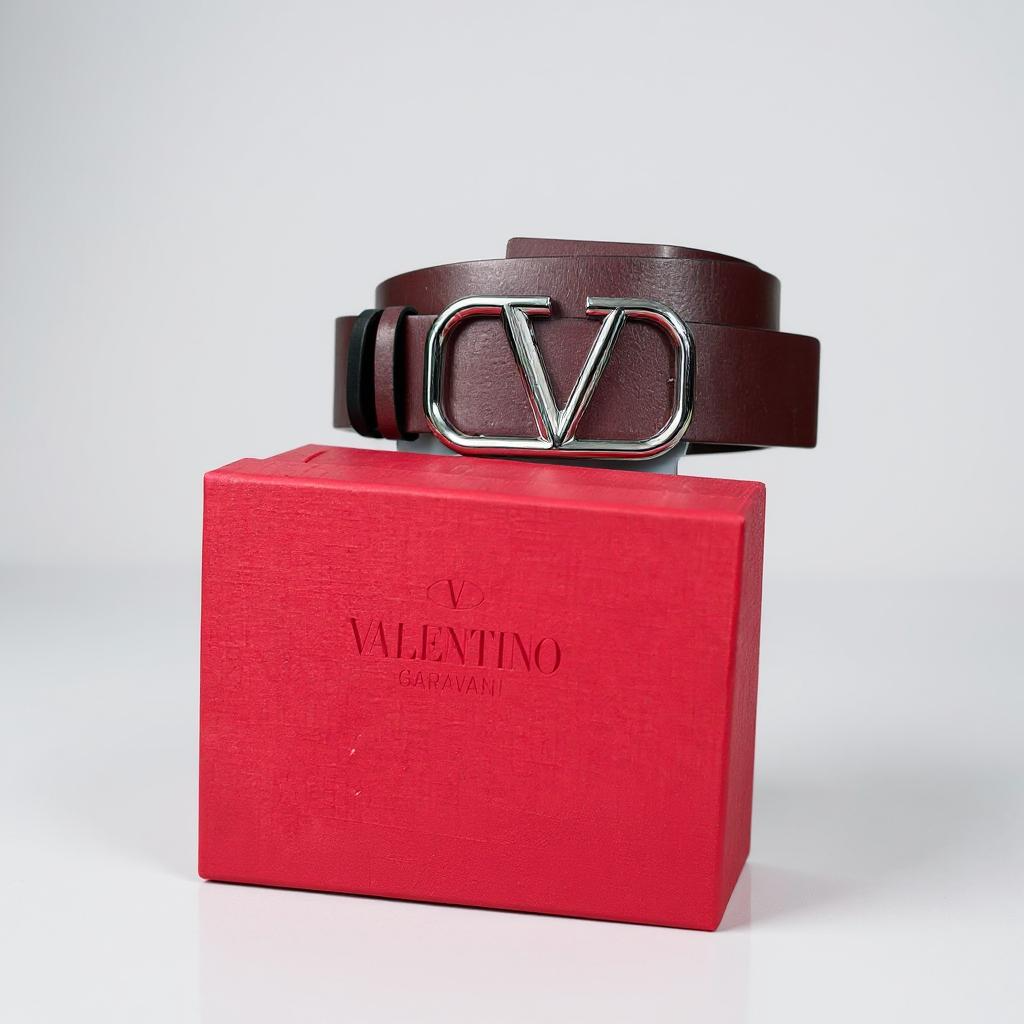 Valentino Reversible Belt- silver hardware 85/34