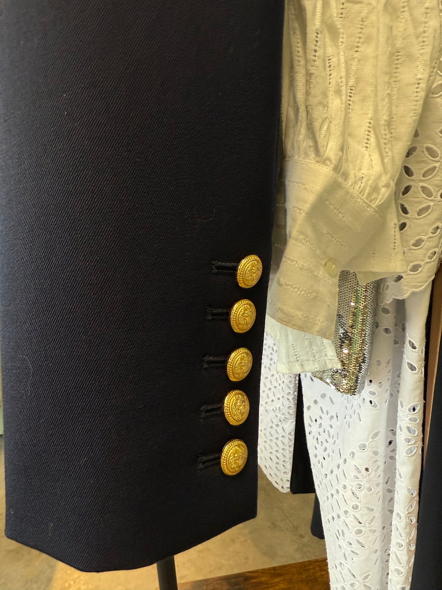 Balmain Double-Breasted Blazer in Navy – UK16