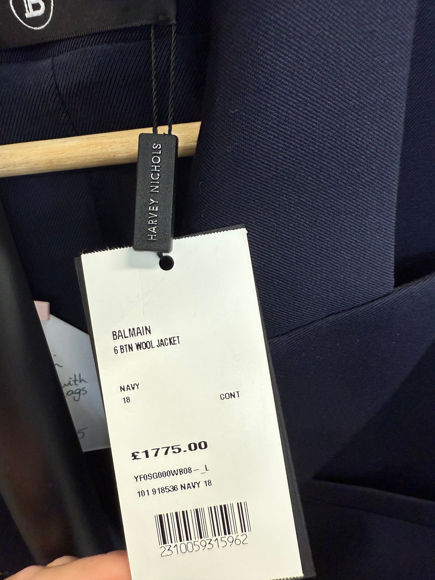 Balmain Double-Breasted Blazer in Navy – UK16