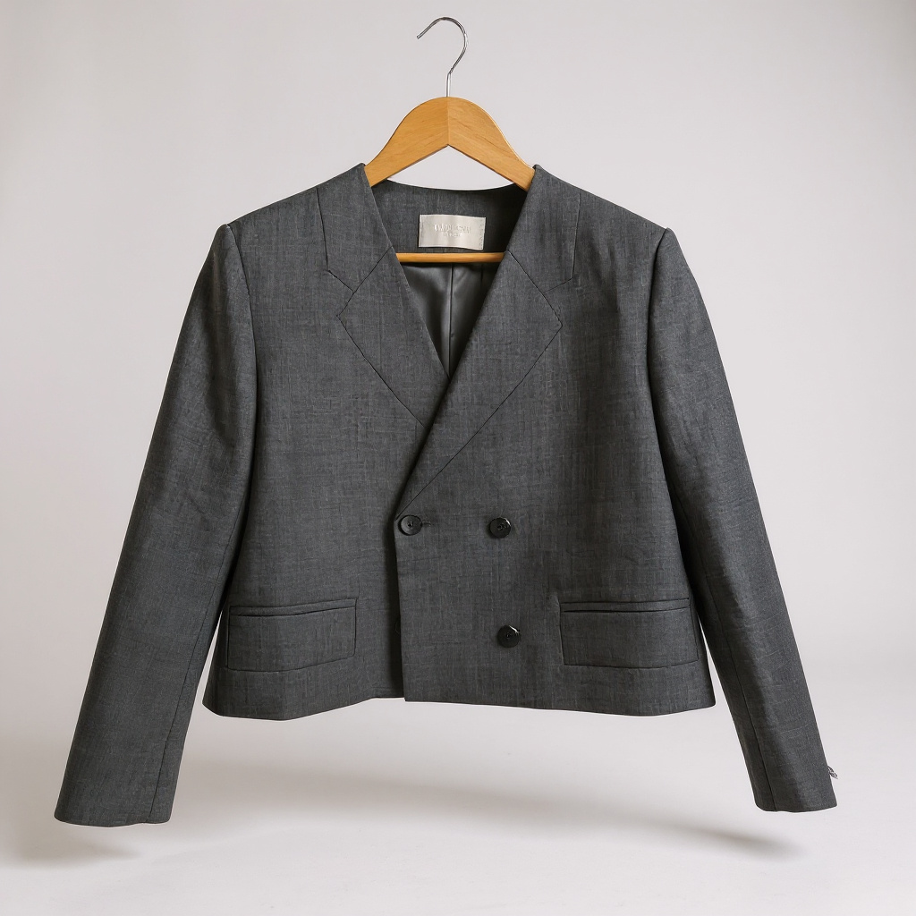 Tutussie cropped oversized blazer grey uk12-16