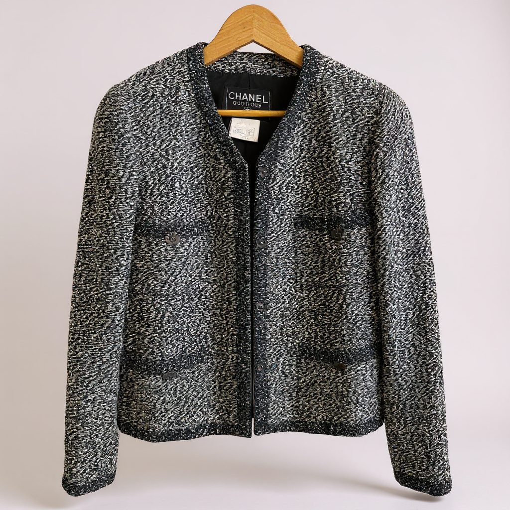 Chanel Boutique tweed jacket Autumn/Winter 2002 collection uk10