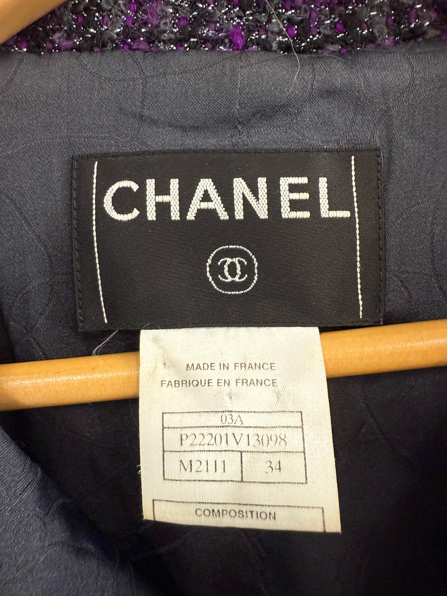 Chanel tweed jacket Autumn/Winter 2003 uk6/8