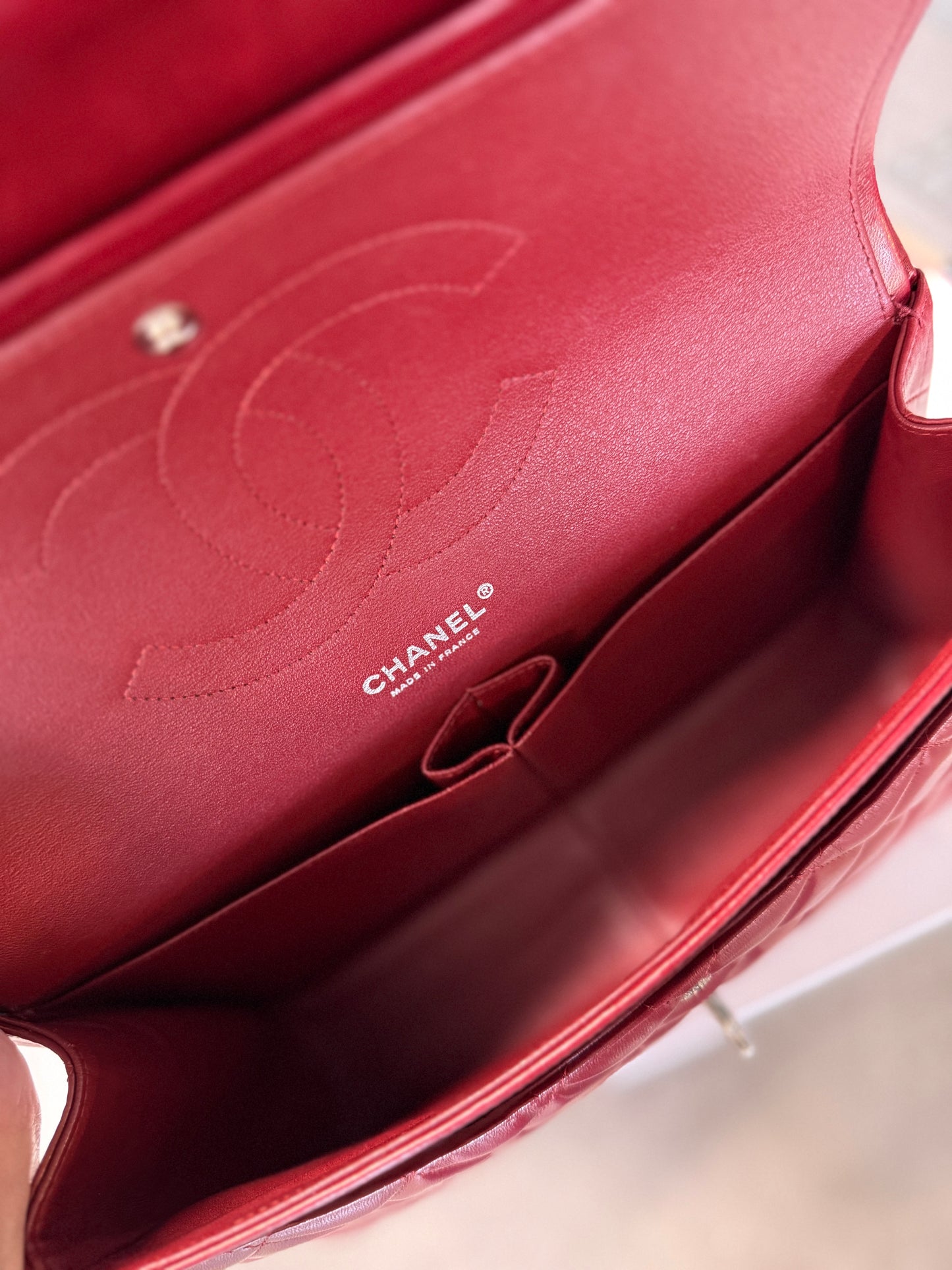 Chanel Classic Flap Jumbo – Burgundy Quilted Lambskin Leather