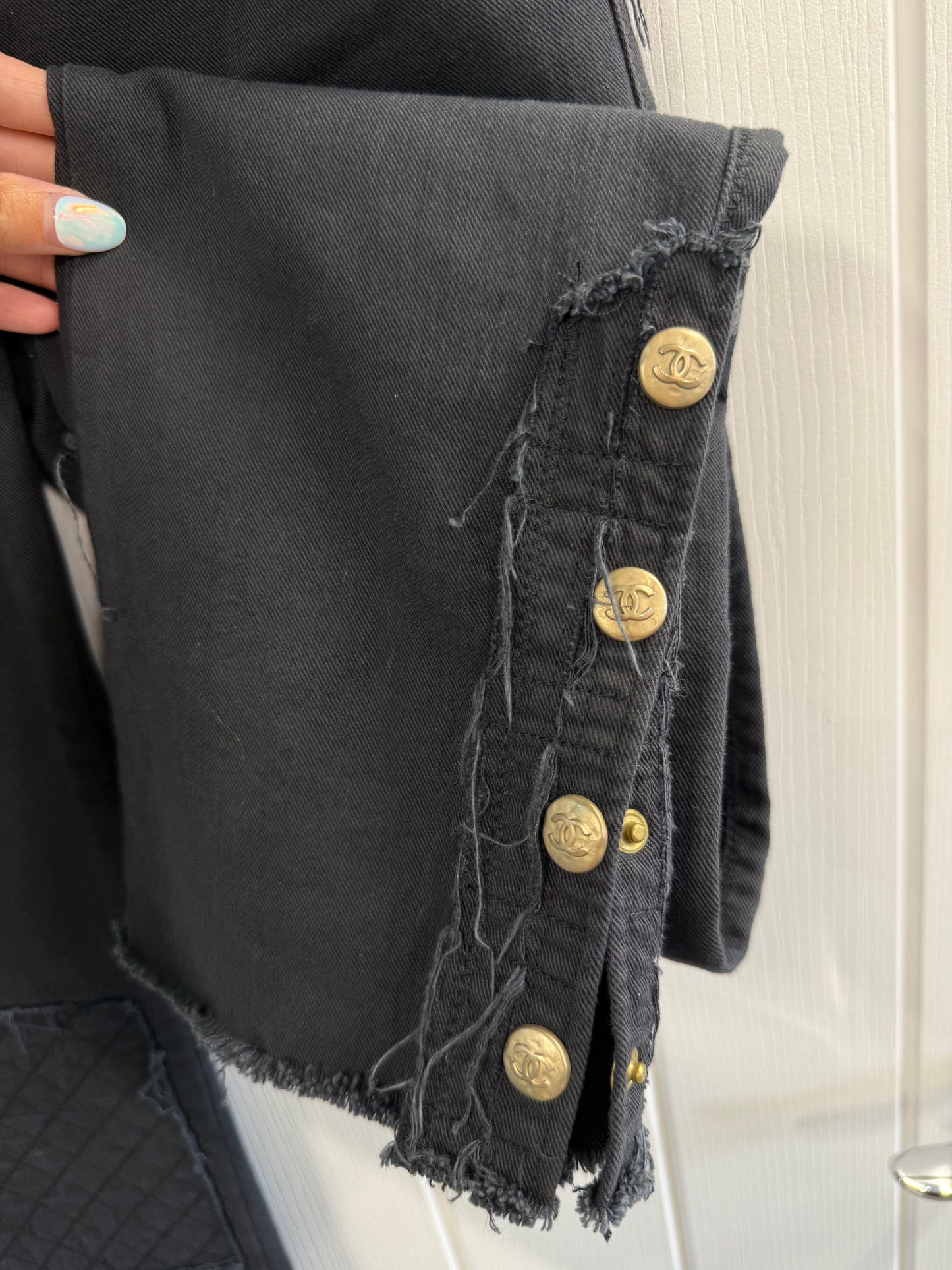 Chanel Black Patchwork Jeans – FR38 (UK 10)