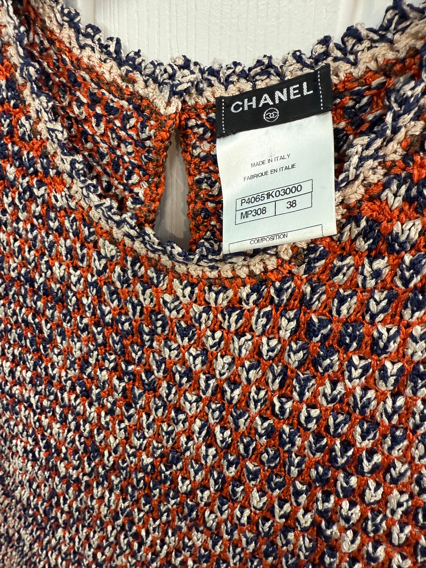 Chanel Multicolour Crochet Knit Top – FR38 (UK 10)