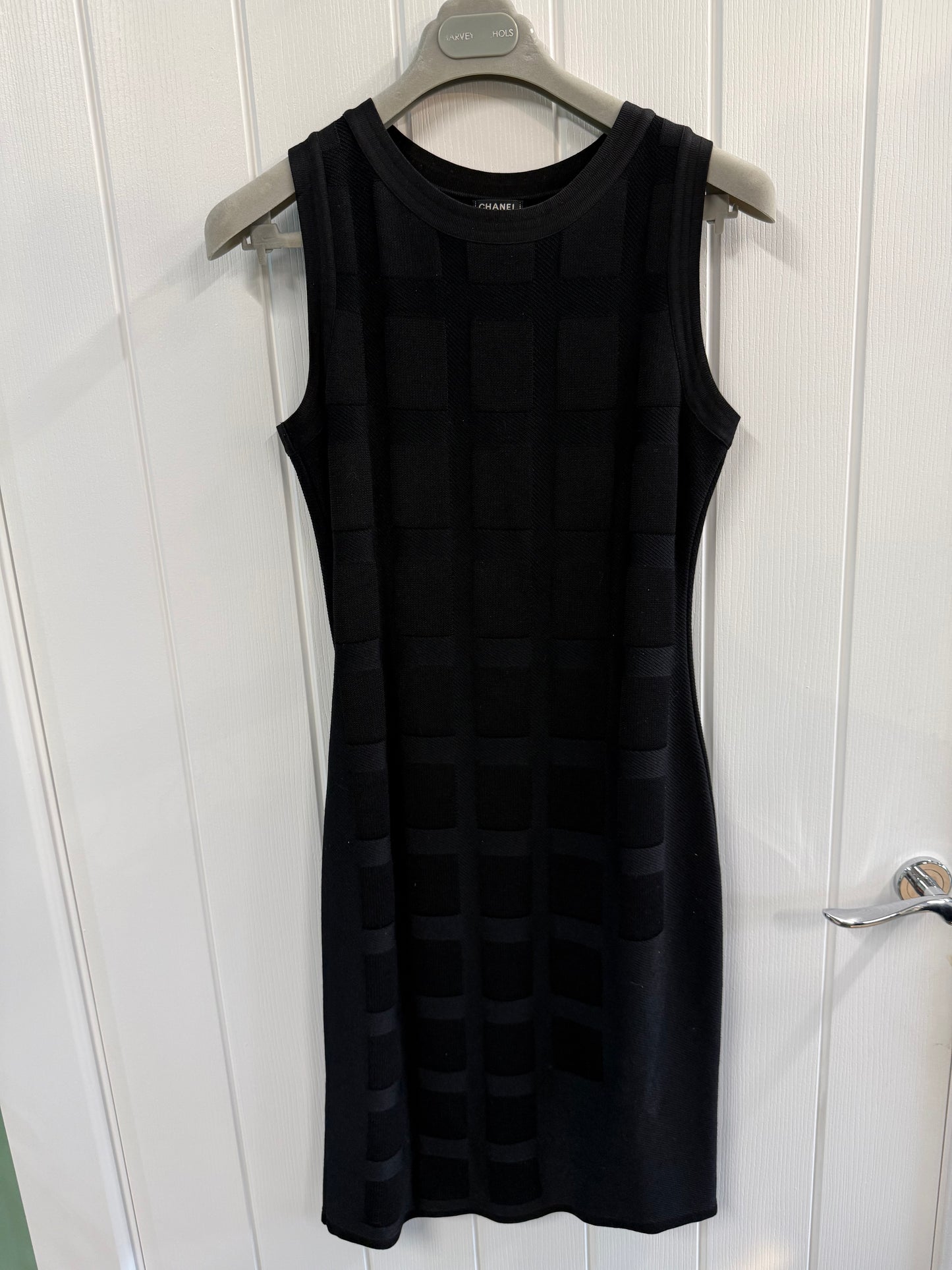Chanel Black Grid Pattern Dress – FR36 (UK 8)