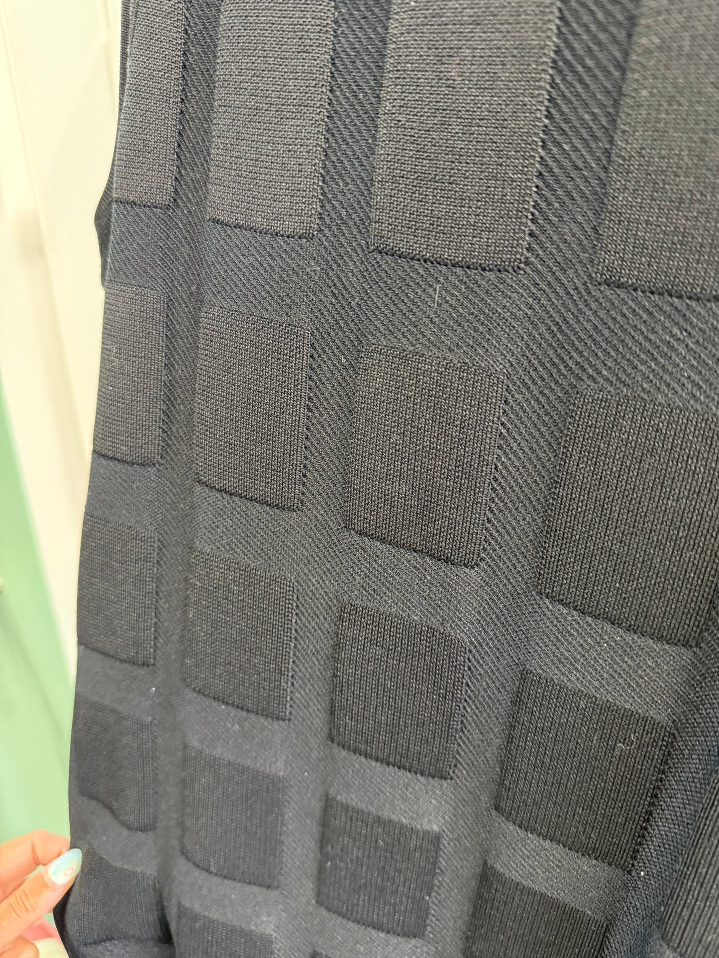 Chanel Black Grid Pattern Dress – FR36 (UK 8)