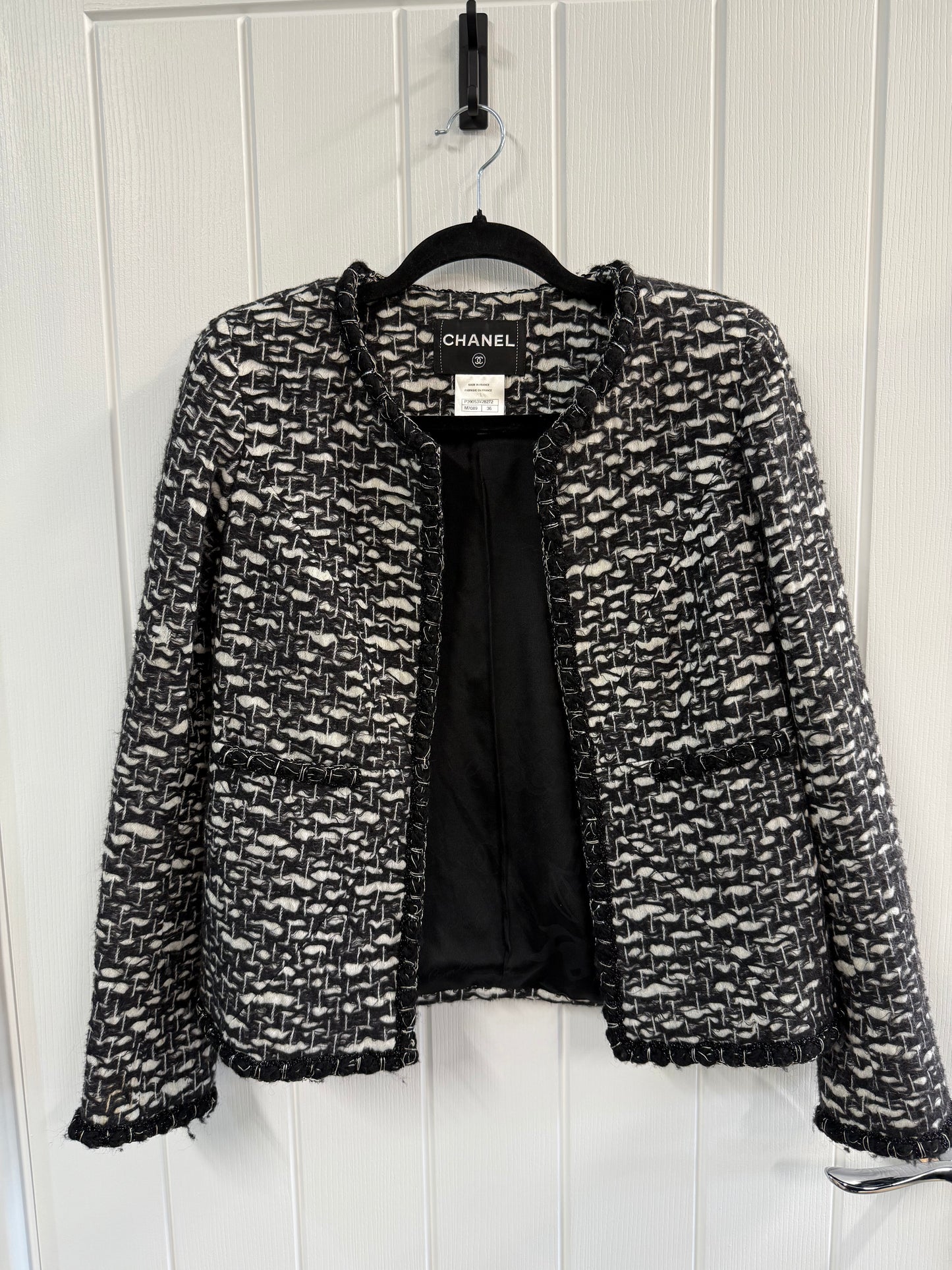 Chanel Monochrome Tweed Jacket – FR36 (UK 8)