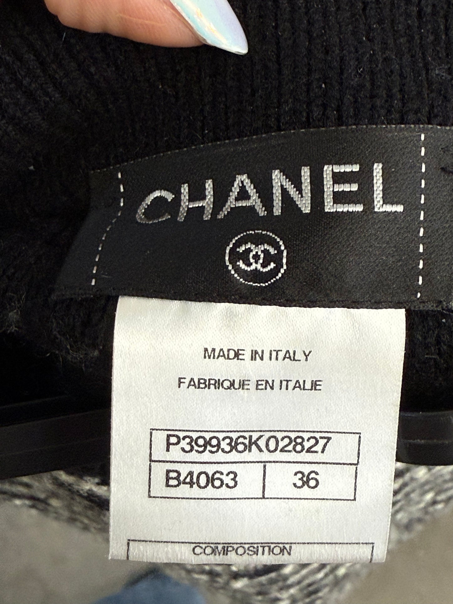 Chanel Monochrome Tweed Skirt – FR36 (UK 8)