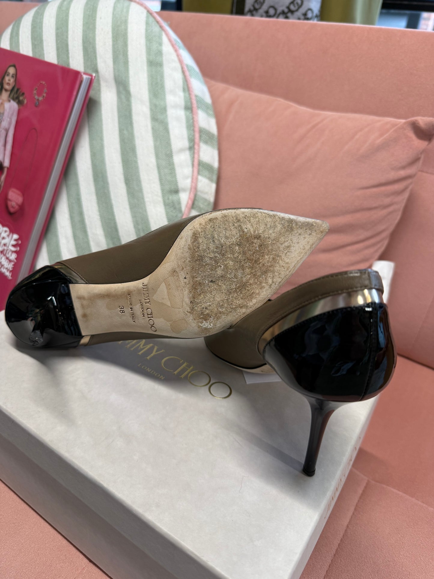 Jimmy Choo Two-Tone Leather & Patent Pumps – UK 5