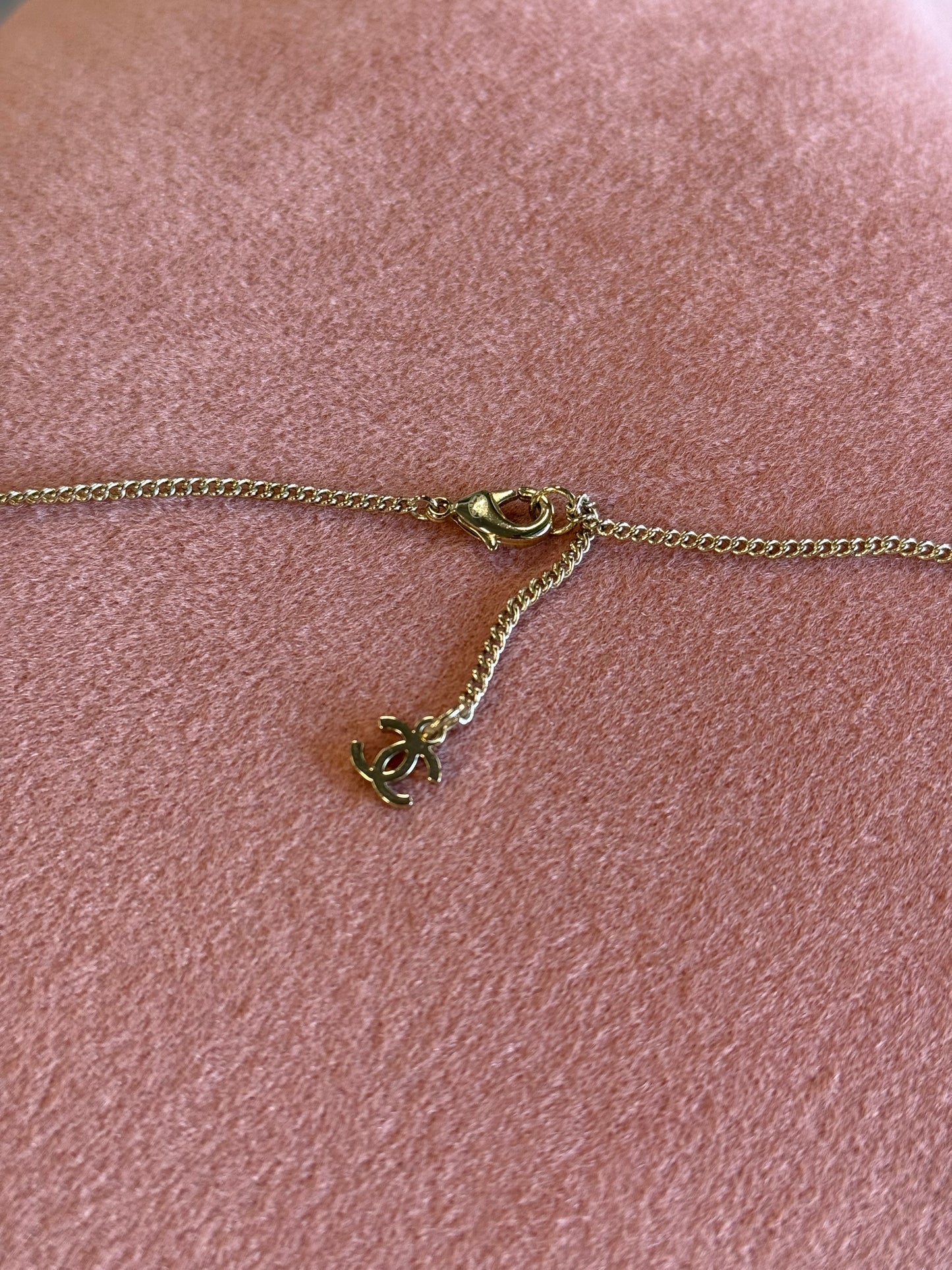 Chanel Crystal CC Pendant Necklace