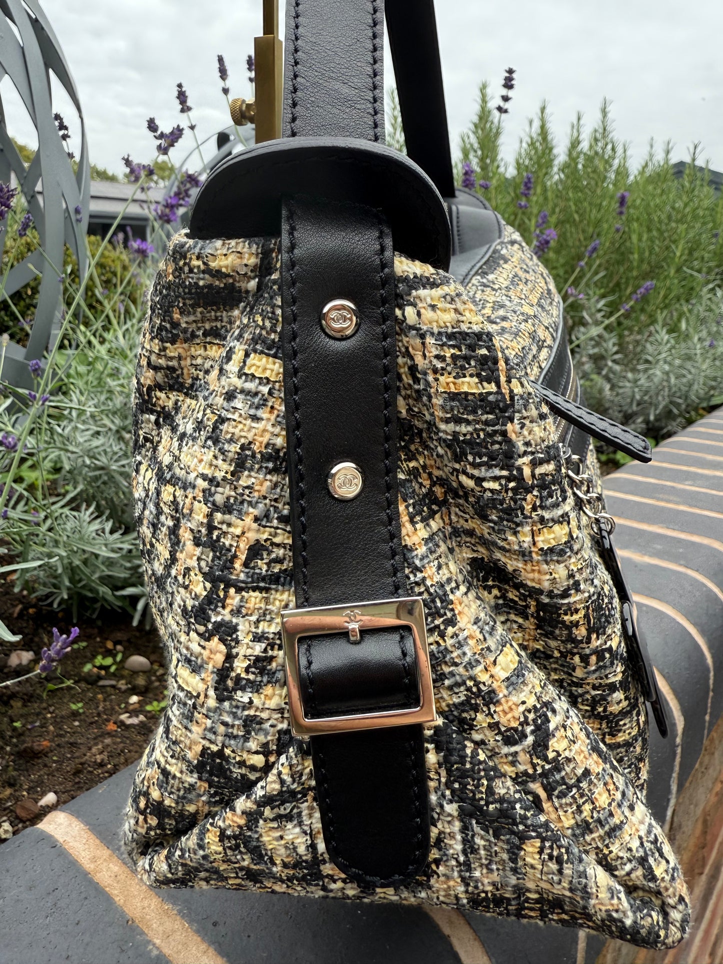 Chanel Tweed and Leather Shoulder Bag