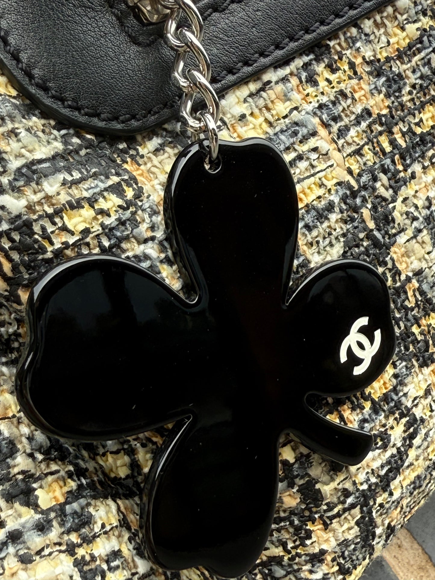 Chanel Tweed and Leather Shoulder Bag
