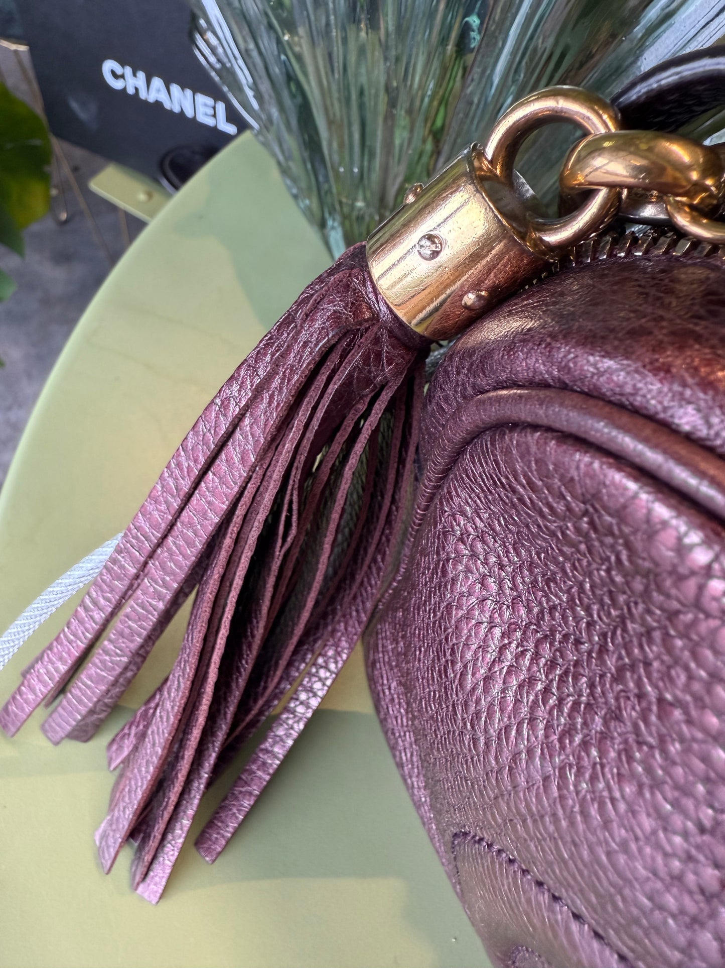 Gucci Soho Disco Bag in Burgundy Pebbled Leather