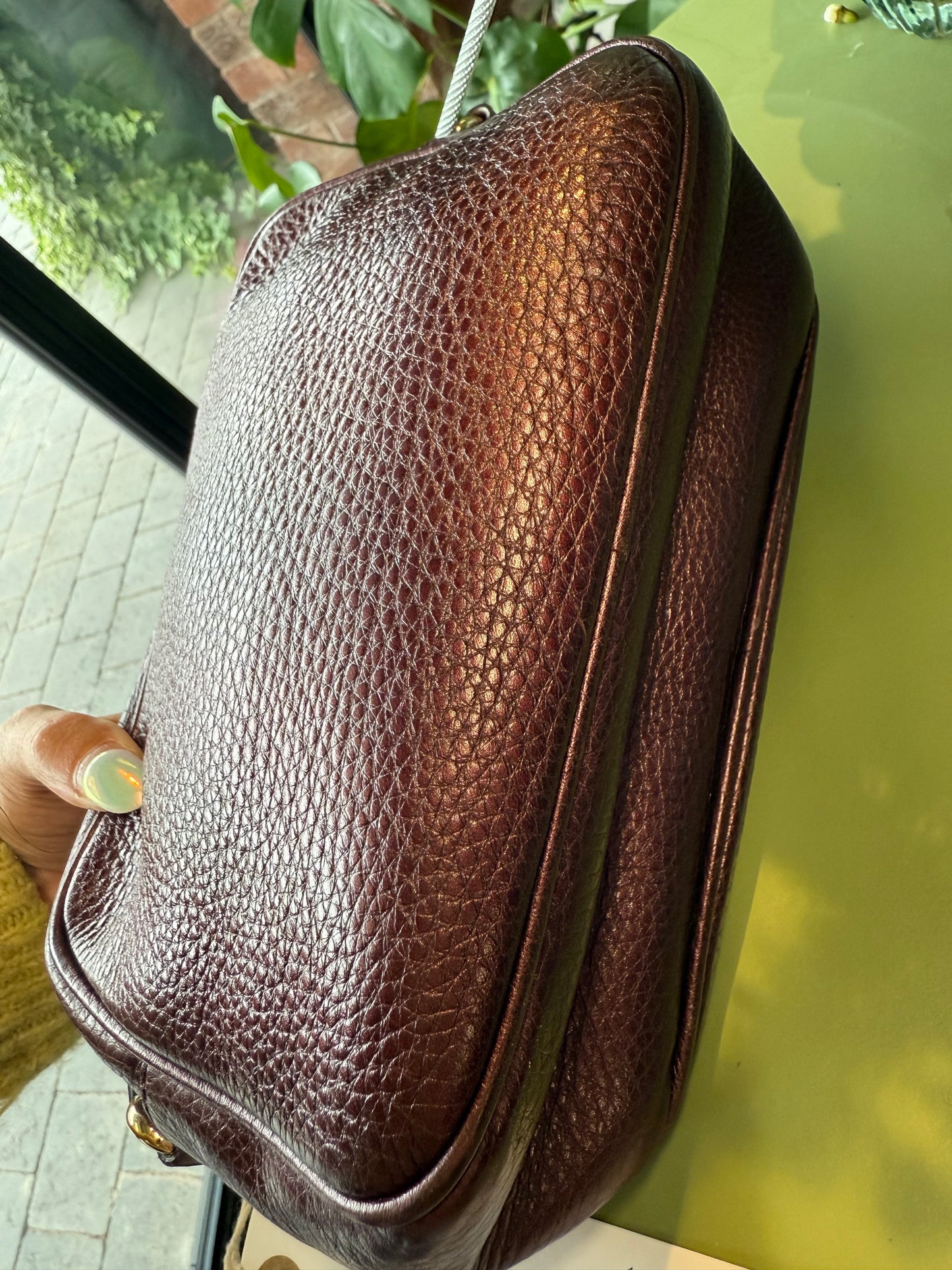 Gucci Soho Disco Bag in Burgundy Pebbled Leather