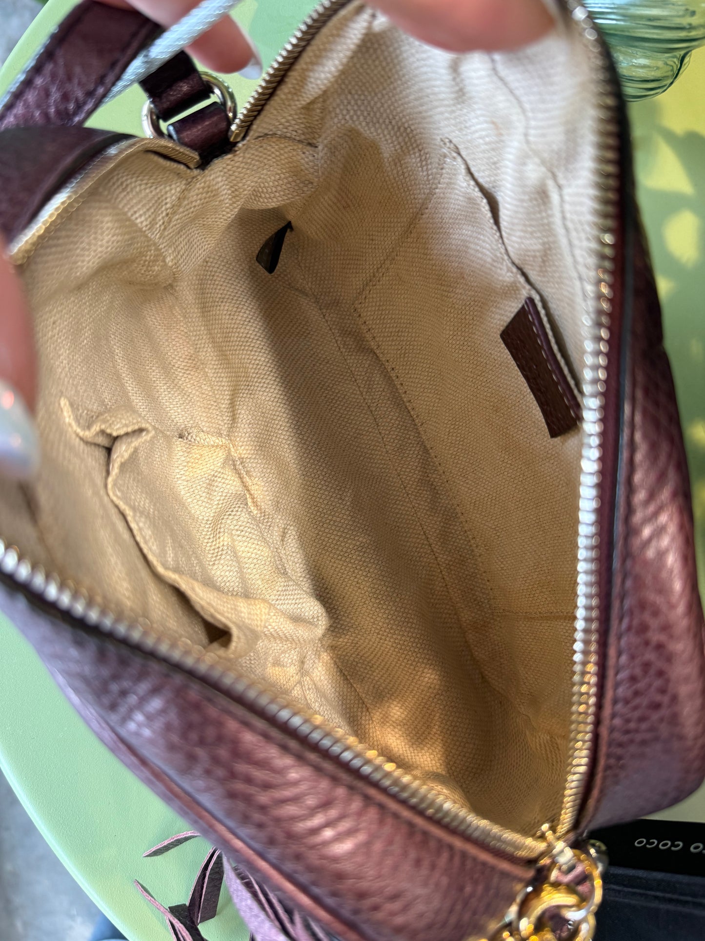 Gucci Soho Disco Bag in Burgundy Pebbled Leather