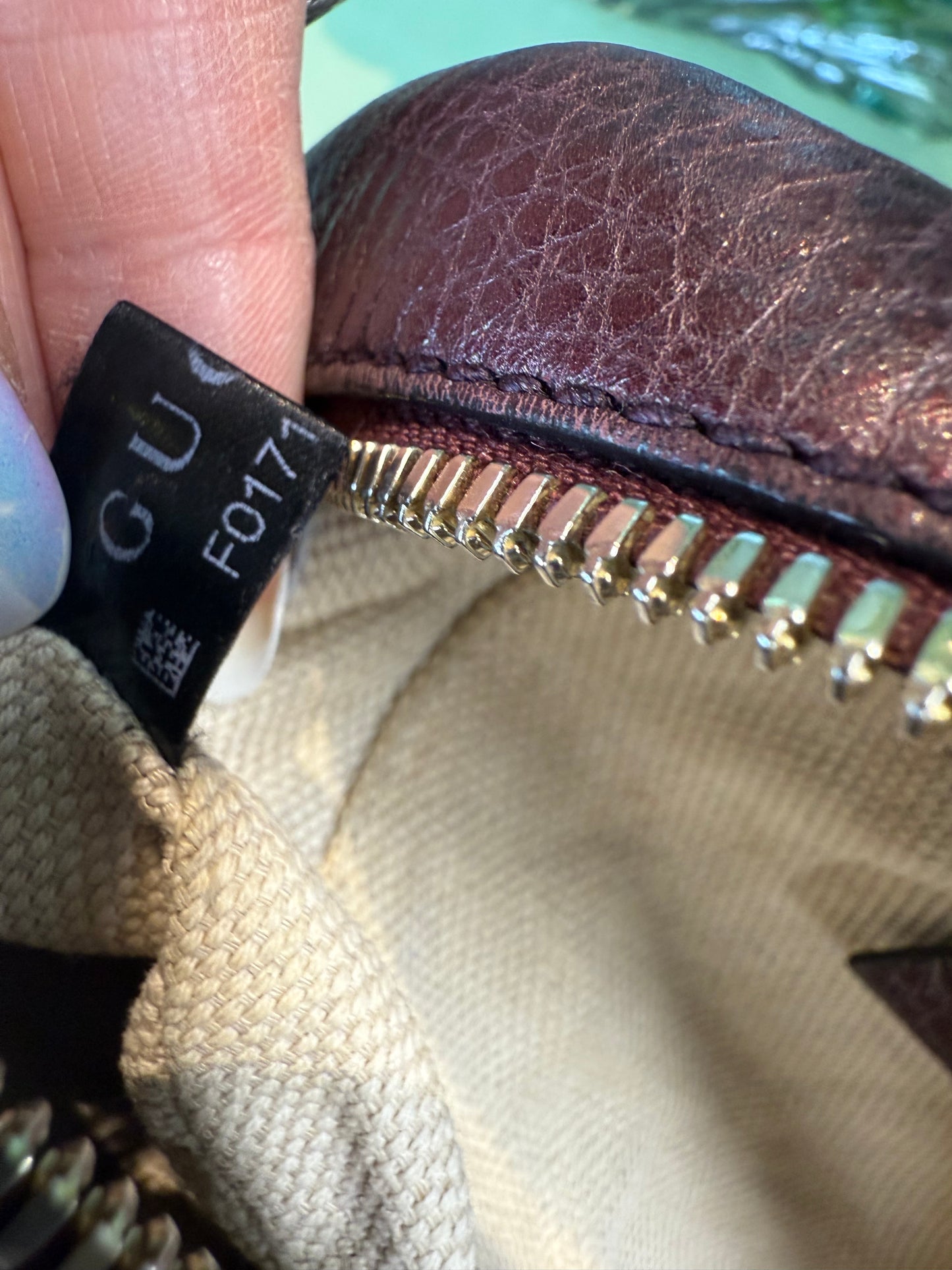 Gucci Soho Disco Bag in Burgundy Pebbled Leather