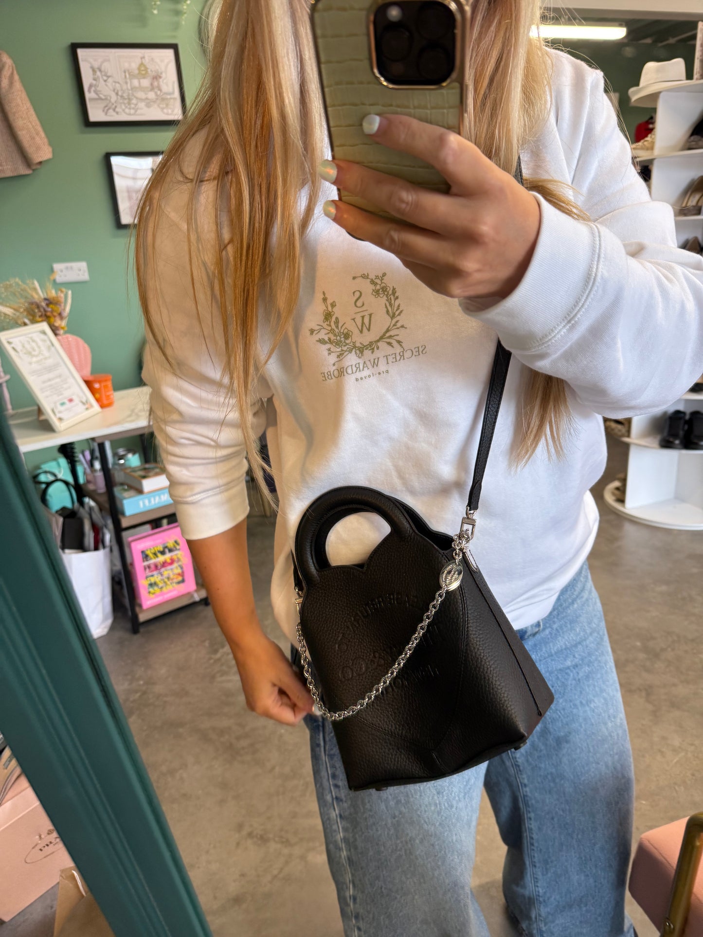 Tiffany & Co. Return to Tiffany™ Heart Top Handle Bag – Black Leather