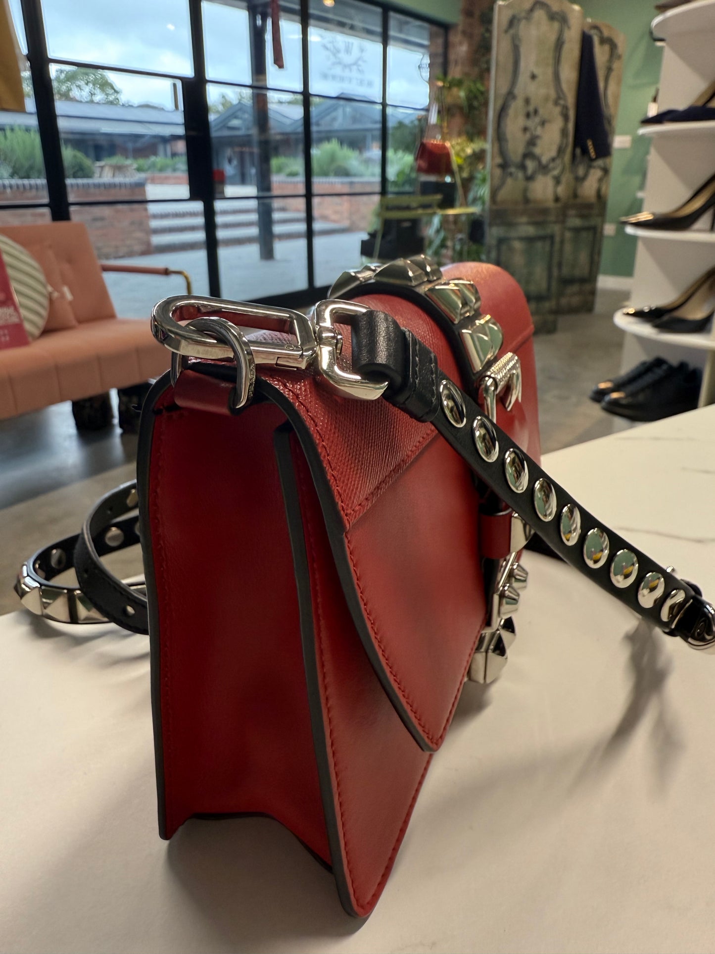 Prada Electra Studded Crossbody Bag