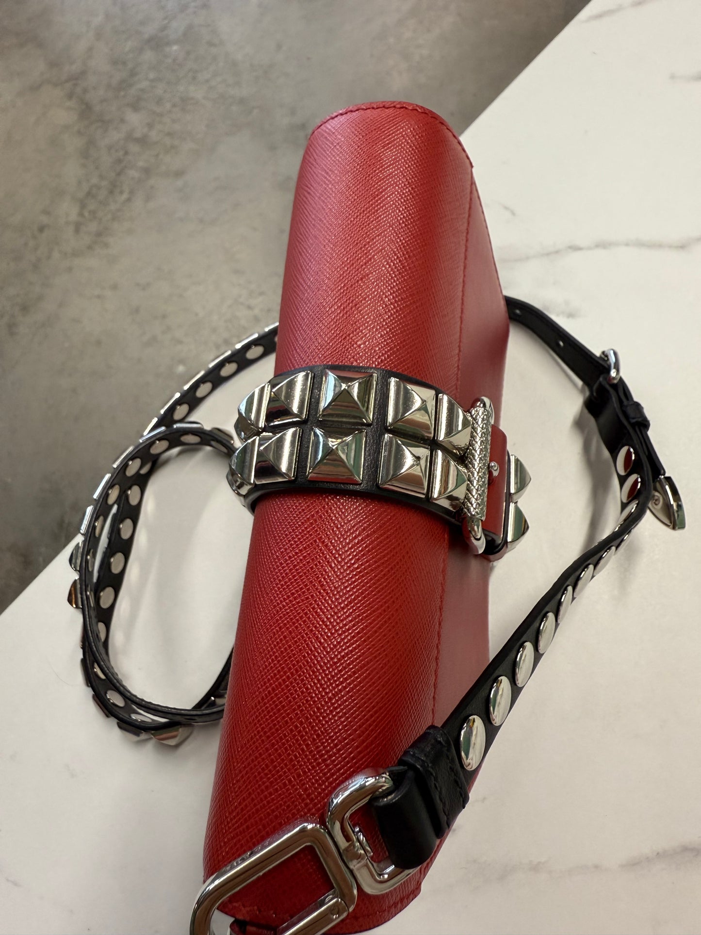 Prada Electra Studded Crossbody Bag