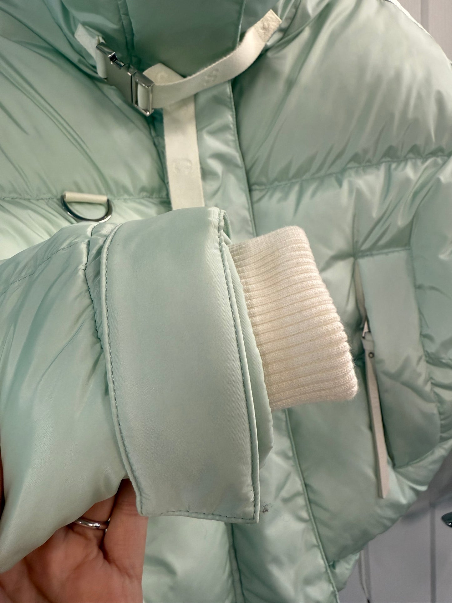 Shoreditch Ski Club Down Puffer Jacket in Pastel Mint