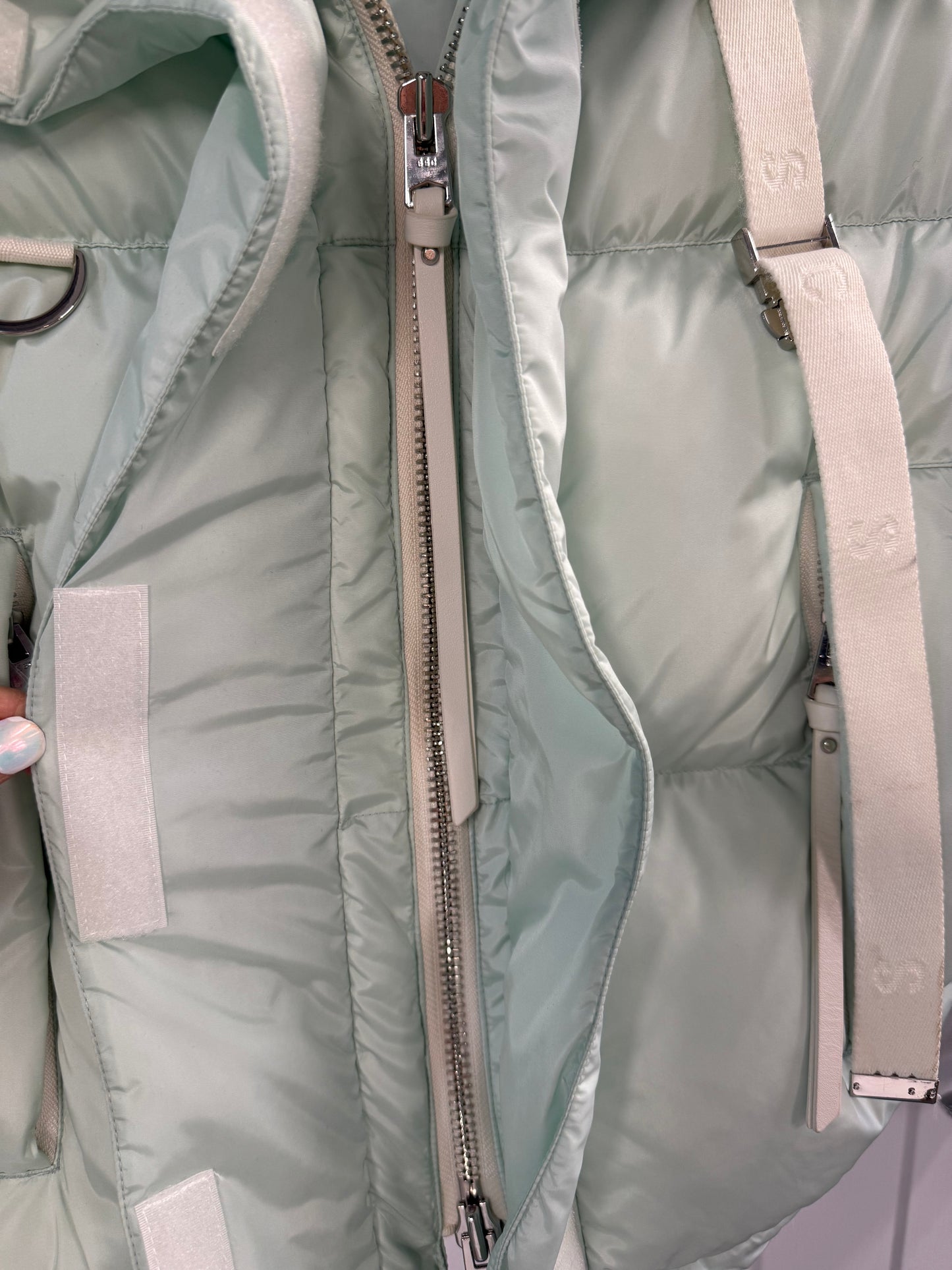 Shoreditch Ski Club Down Puffer Jacket in Pastel Mint