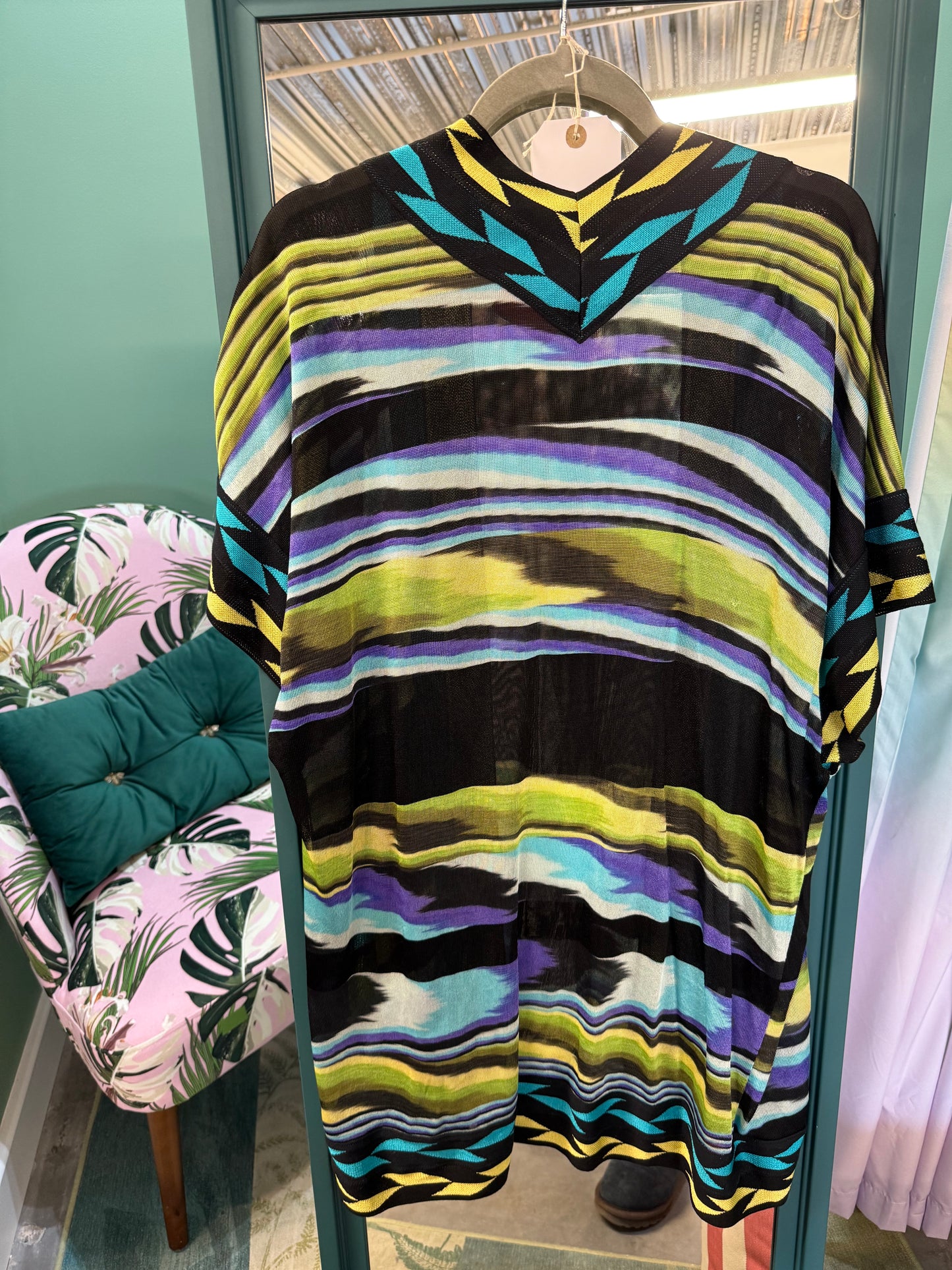 Missoni Sheer Printed Kimono Jacket – Black Multicolour | UK 10–12