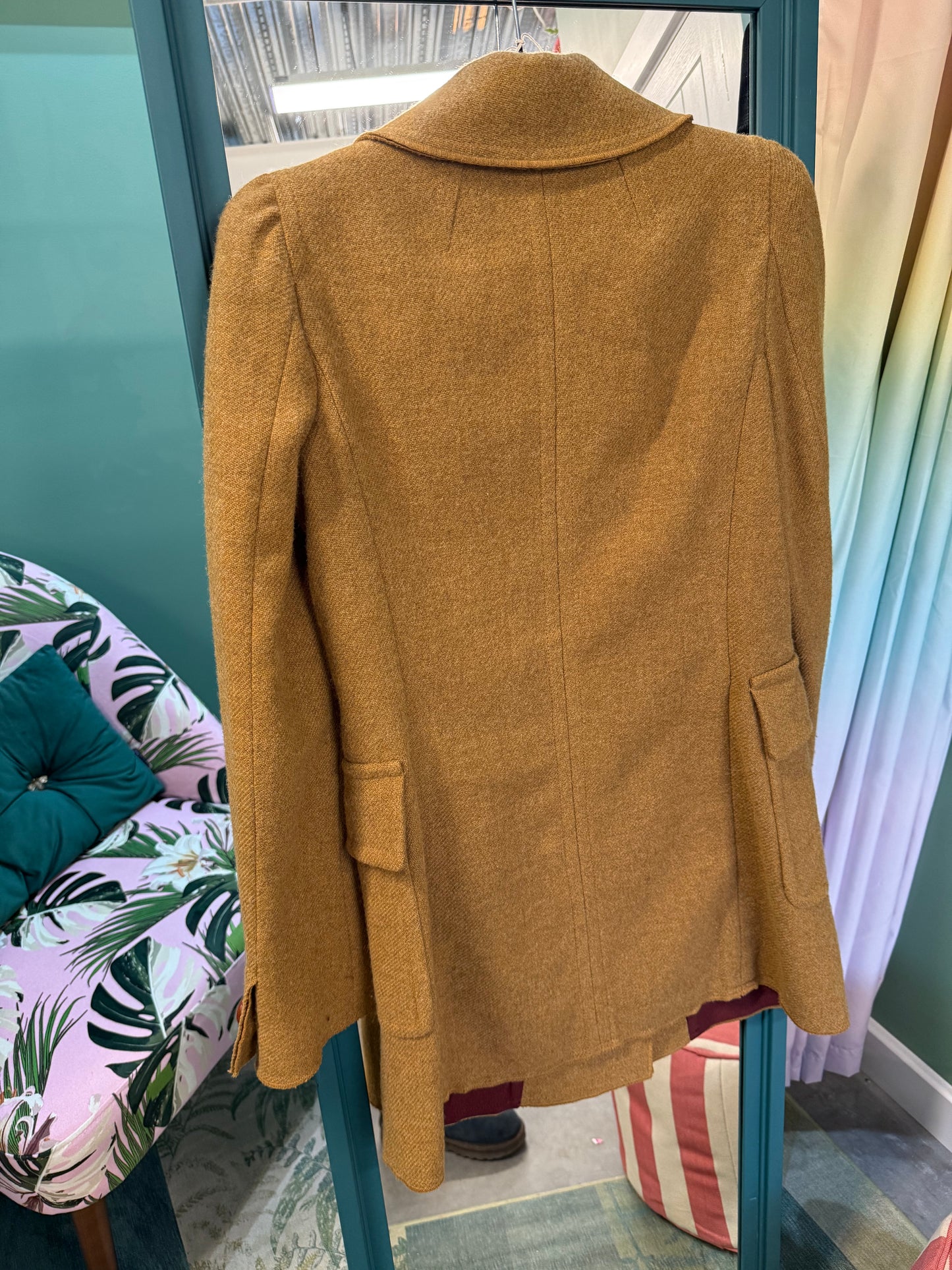 D&G Double-Breasted Wool Coat – Camel | UK 8