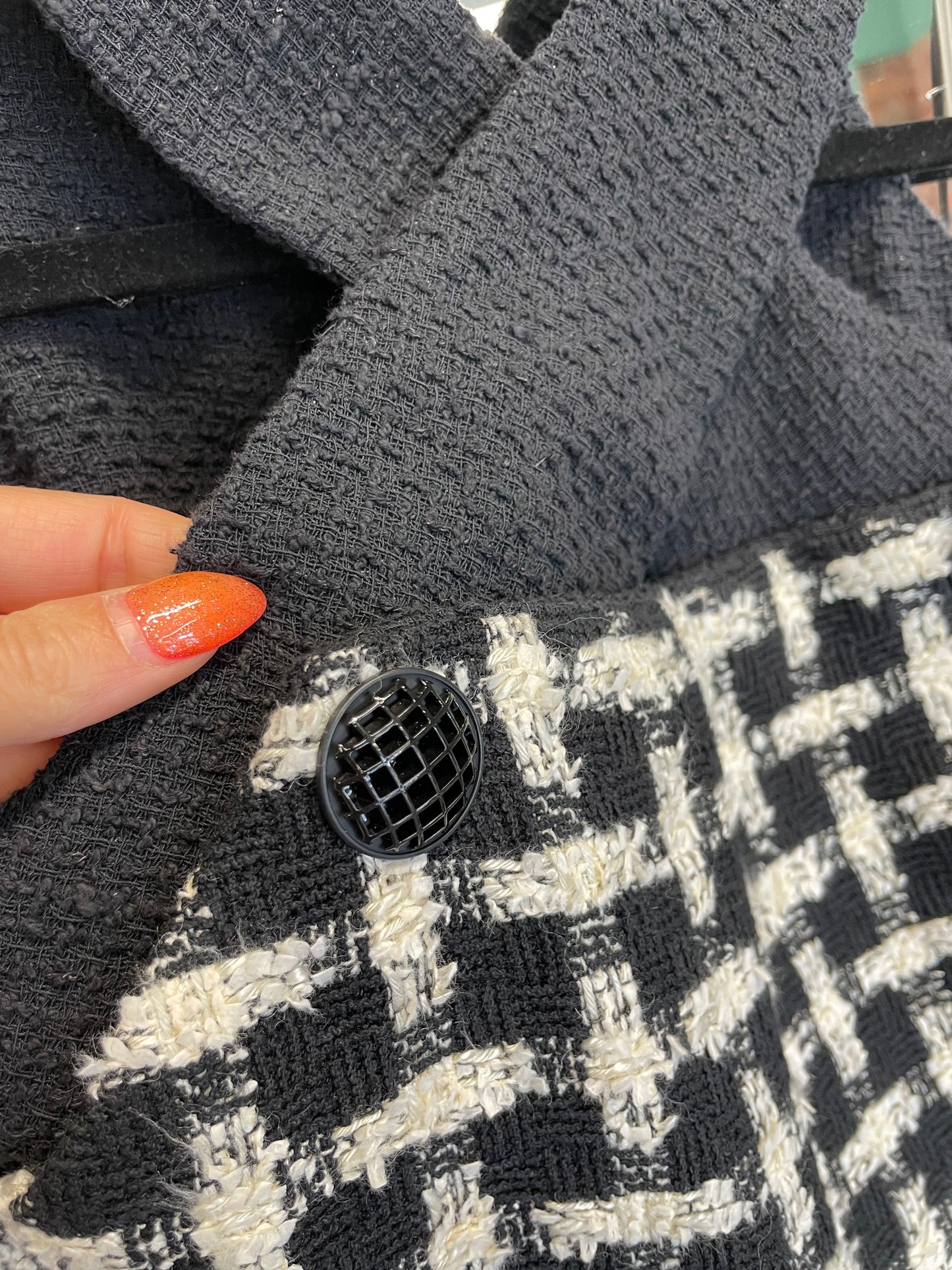 Chanel Black & White Tweed Dress – Size 12