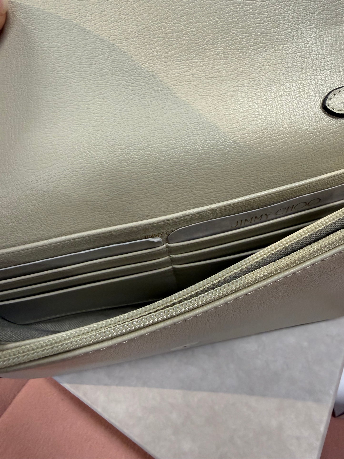 Jimmy Choo Crossbody / Shoulder Bag – Cream Leather