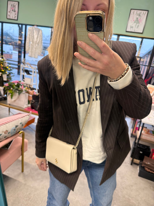 Jimmy Choo Crossbody / Shoulder Bag – Cream Leather