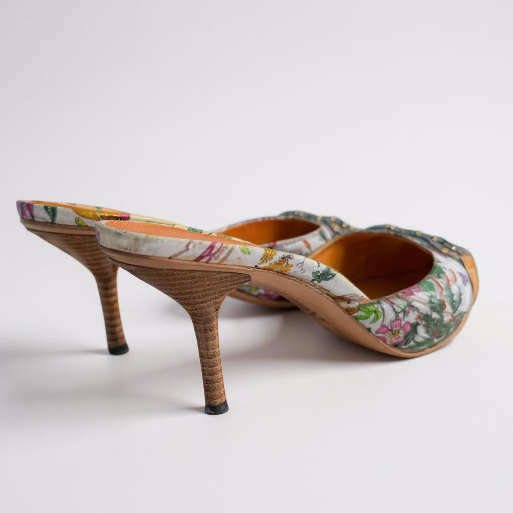 Gucci Floral Mule Heels – UK 6