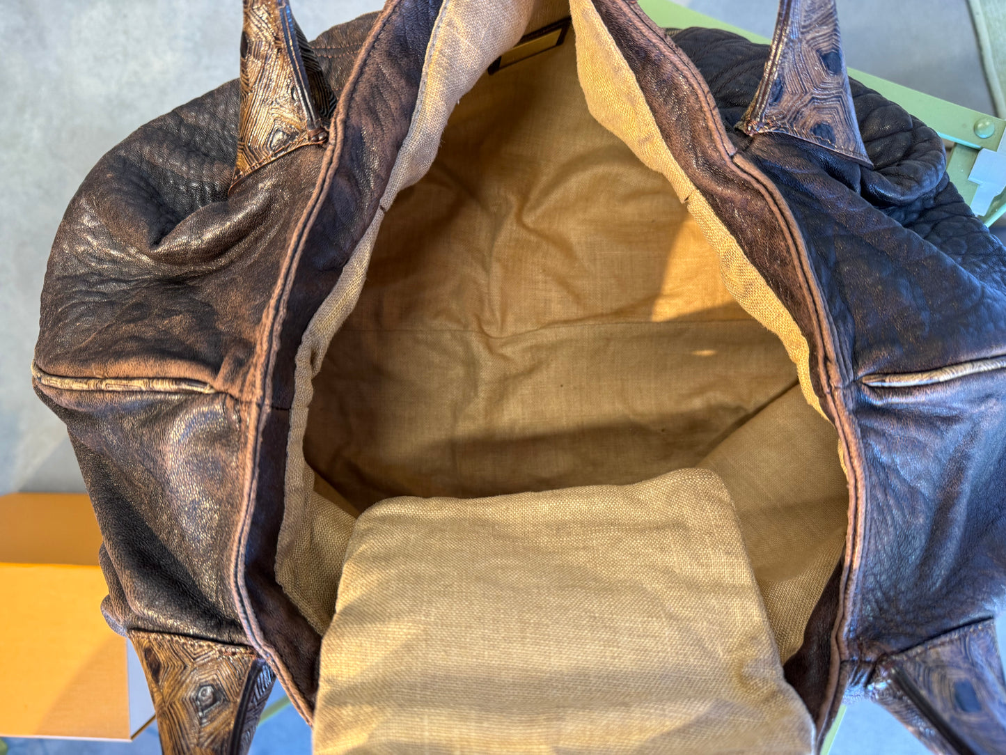 Fendi Spy Bag in Zucca Canvas & Leather